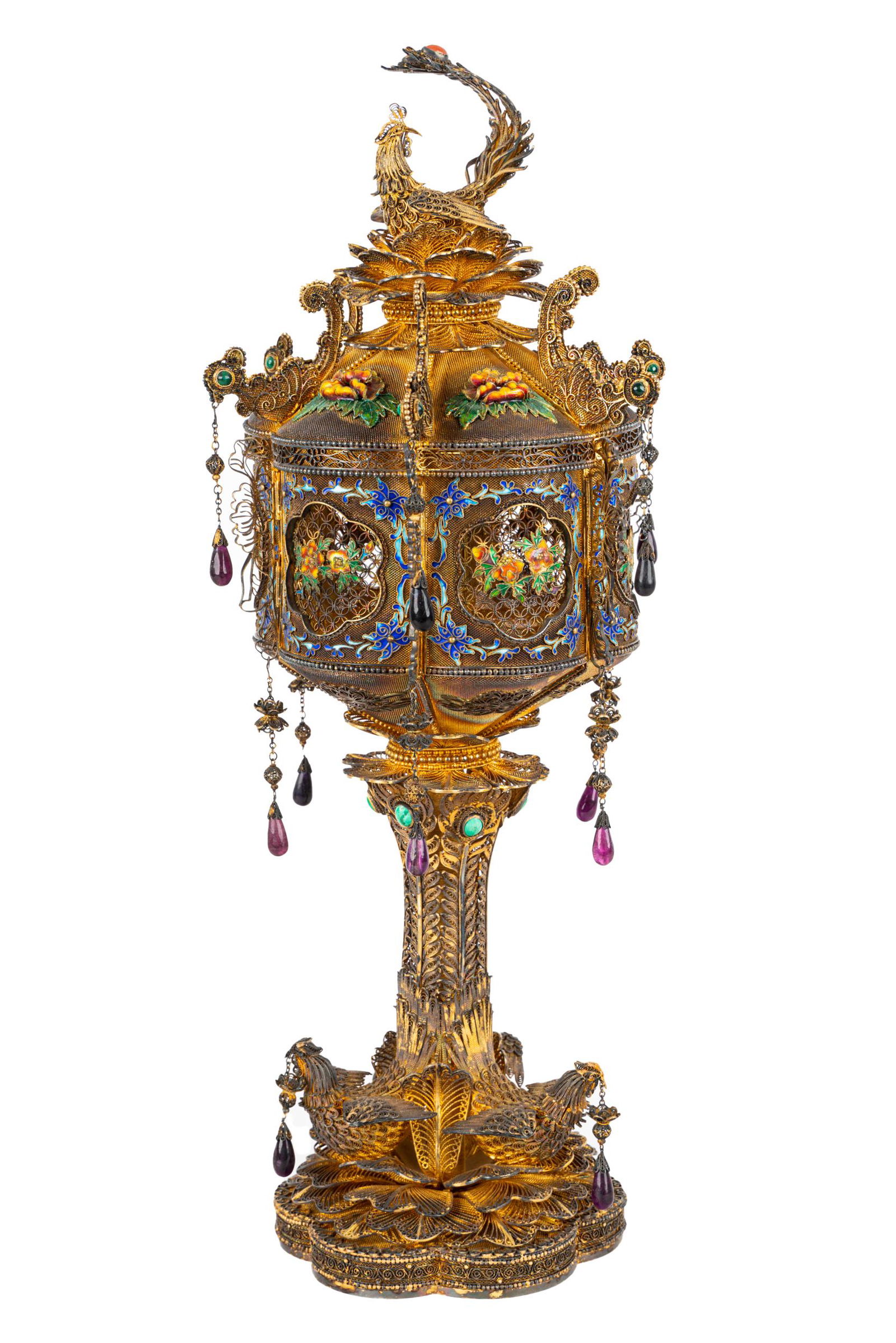 GILT FILAGREE & ENAMEL COVERED VESSEL (1 of 13)