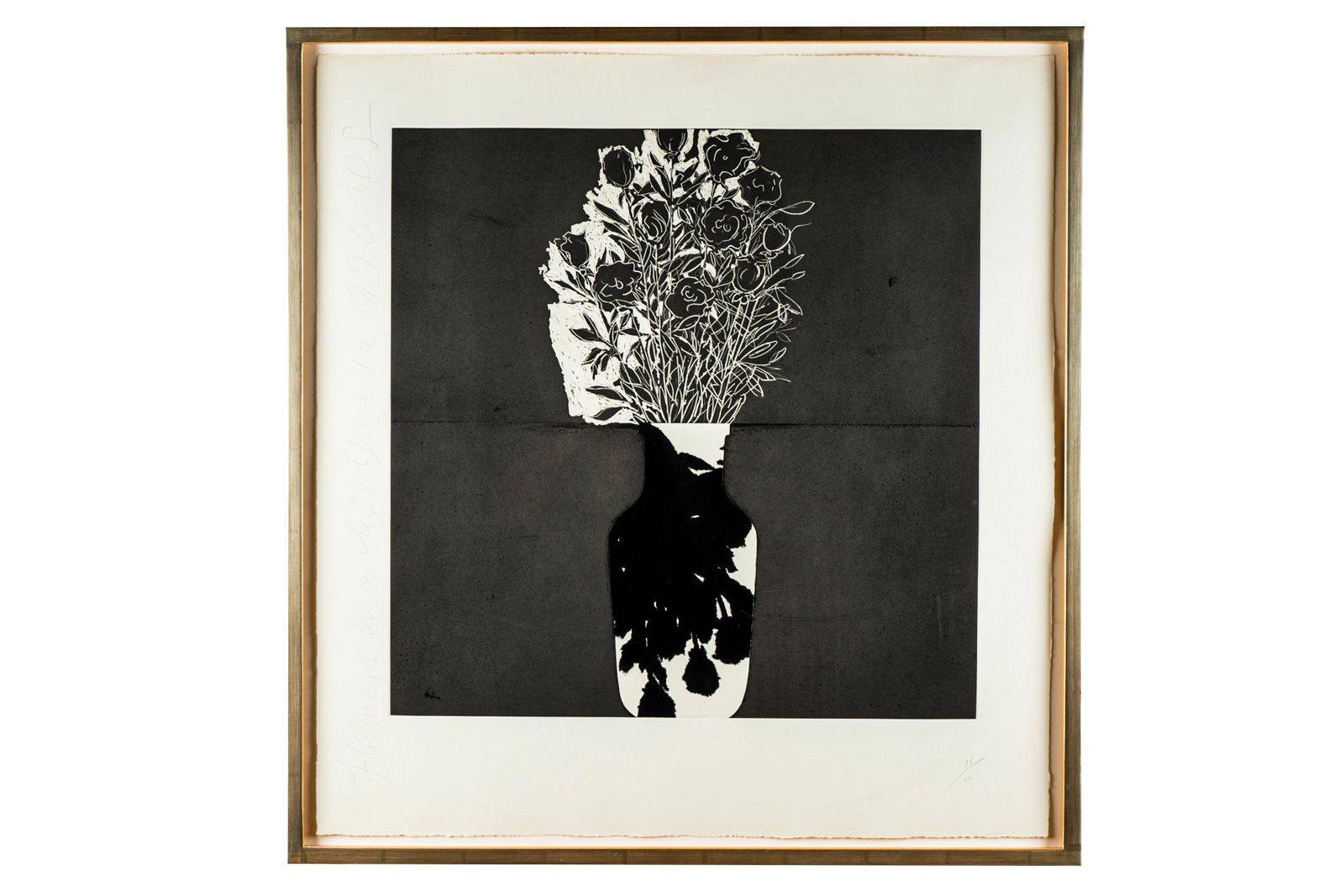 DONALD SULTAN (B. 1951): "FLOWERS IN A FLOWER VASE" (1 of 9)