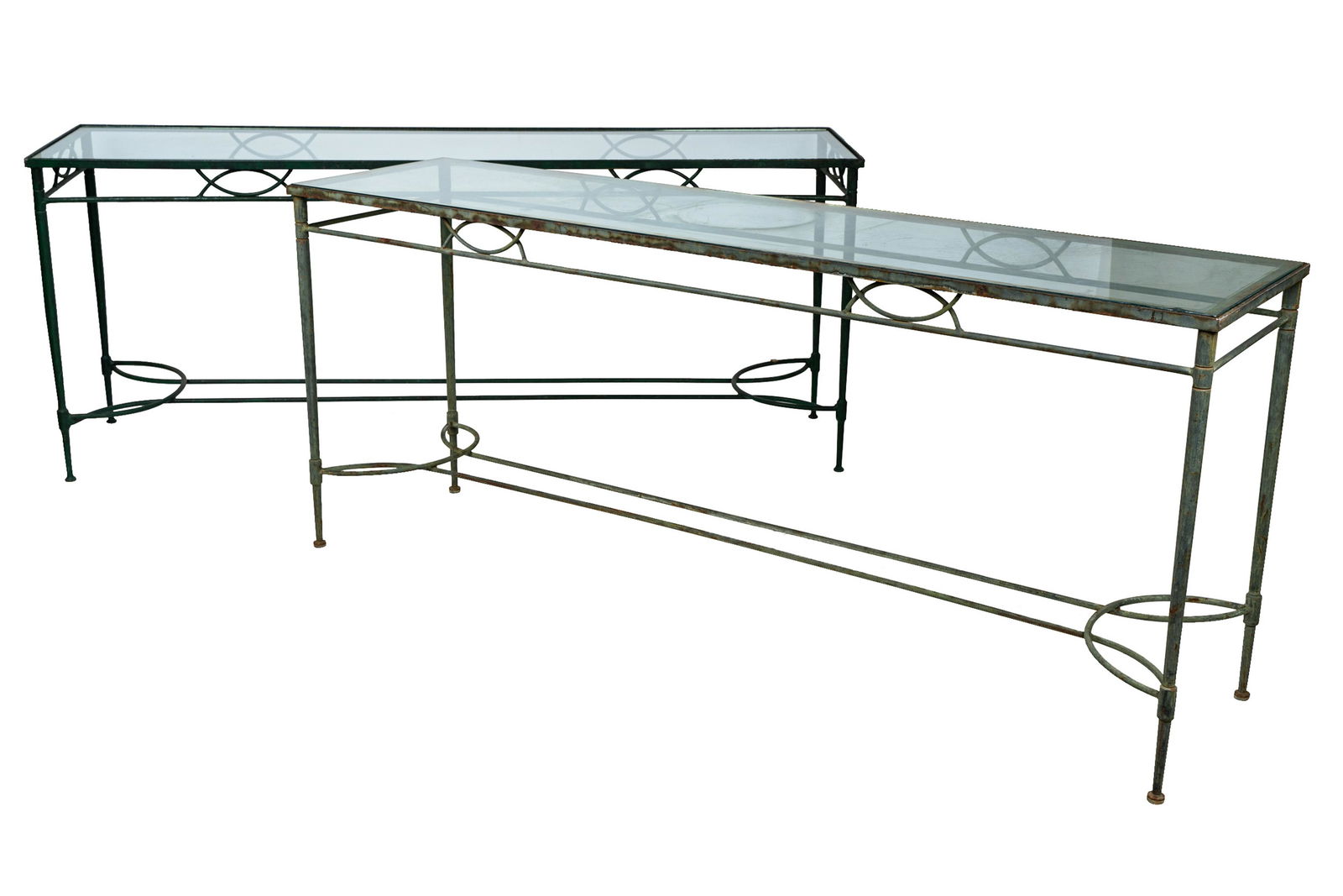 MARIO PAPPERZINI FOR SALTERINI: PAIR OF PATIO CONSOLE (1 of 13)