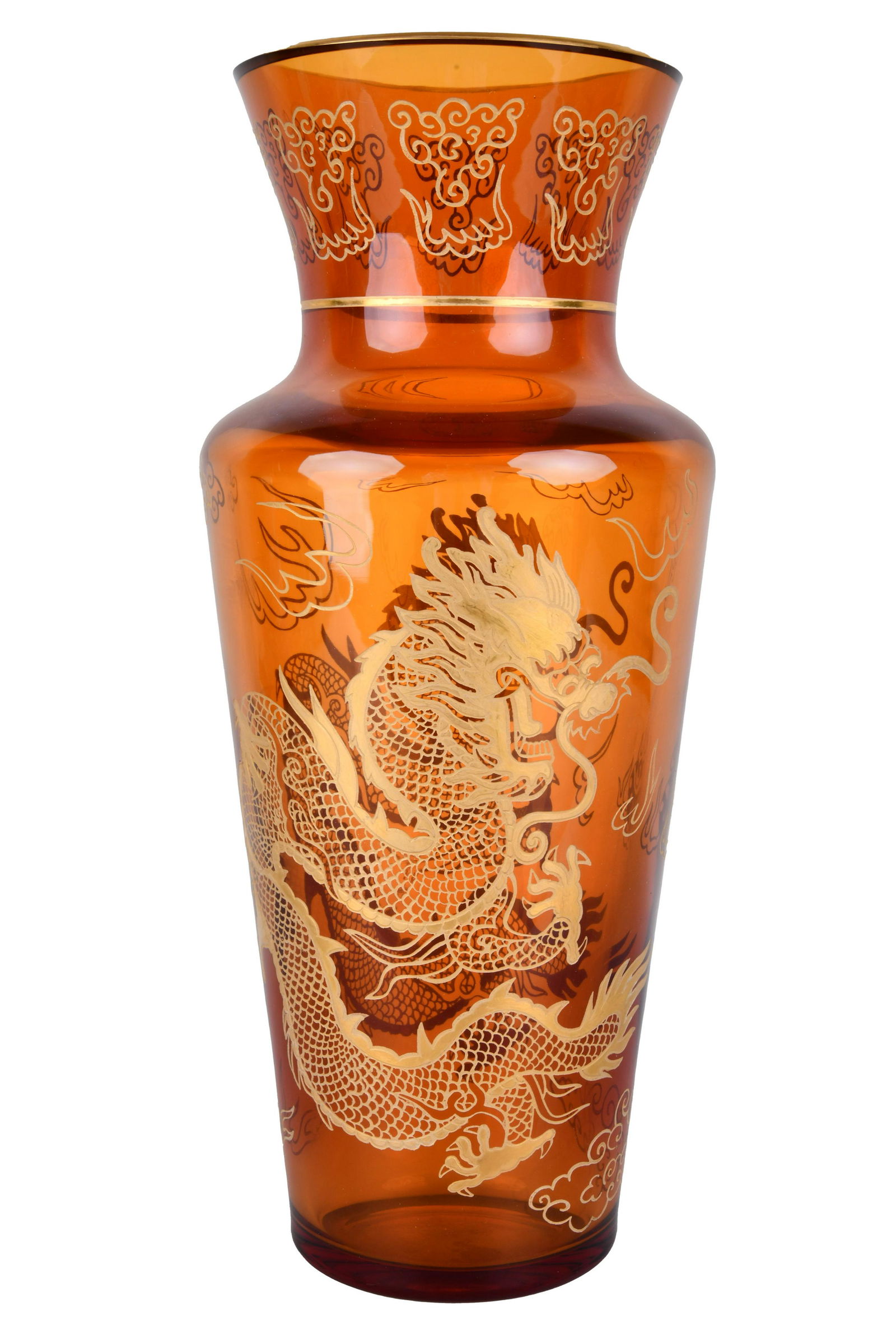 SAINT-LOUIS LIMITED EDITION AMBER CRYSTAL VASE (1 of 12)