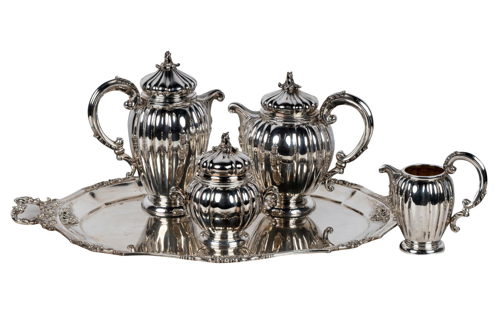 BUCCELLATI STERLING TEA & COFFEE SERVICE & TRAY (1 of 17)