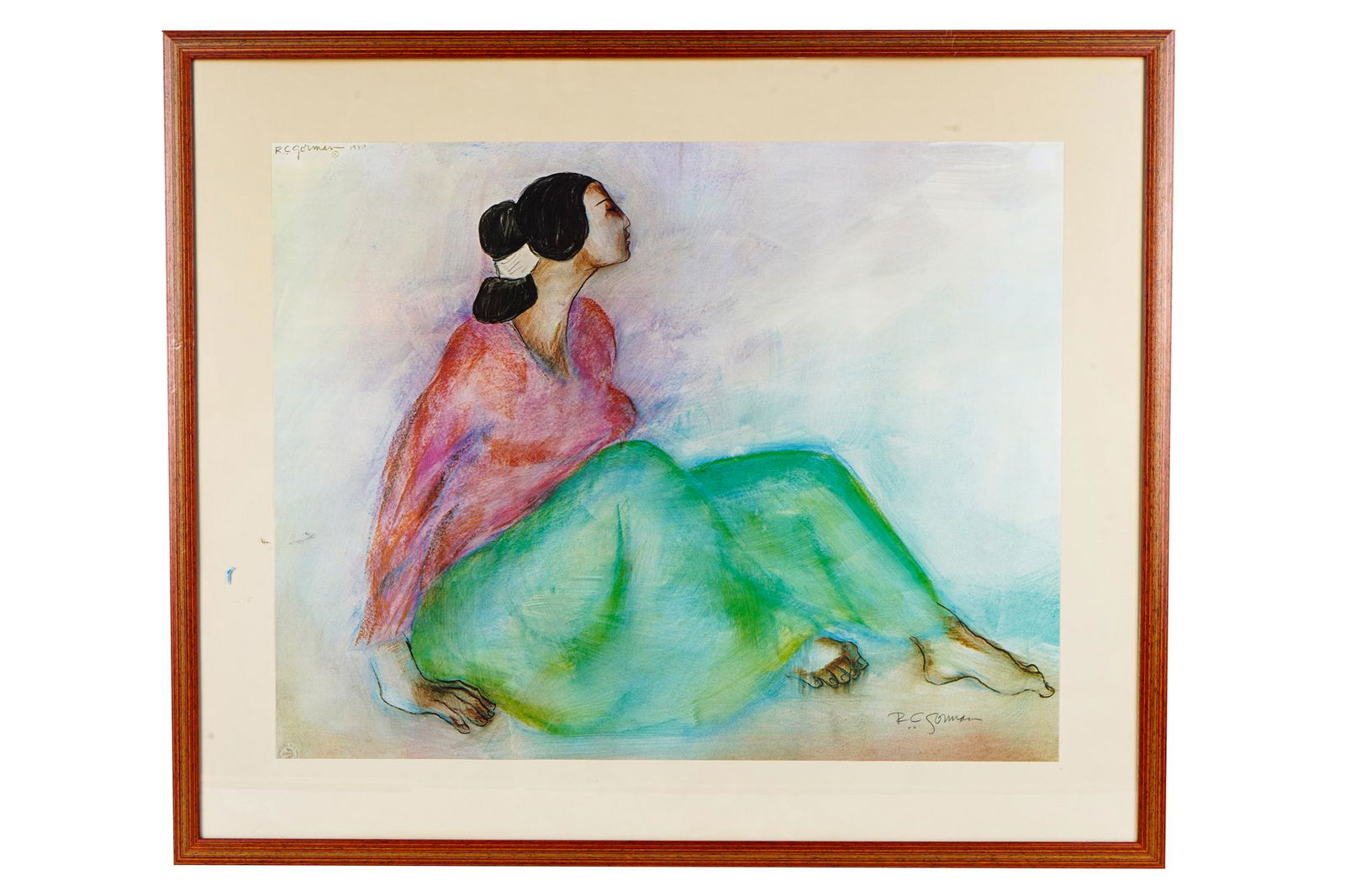 AFTER R.C. GORMAN (1932-2005): SEATED WOMAN (1 of 9)