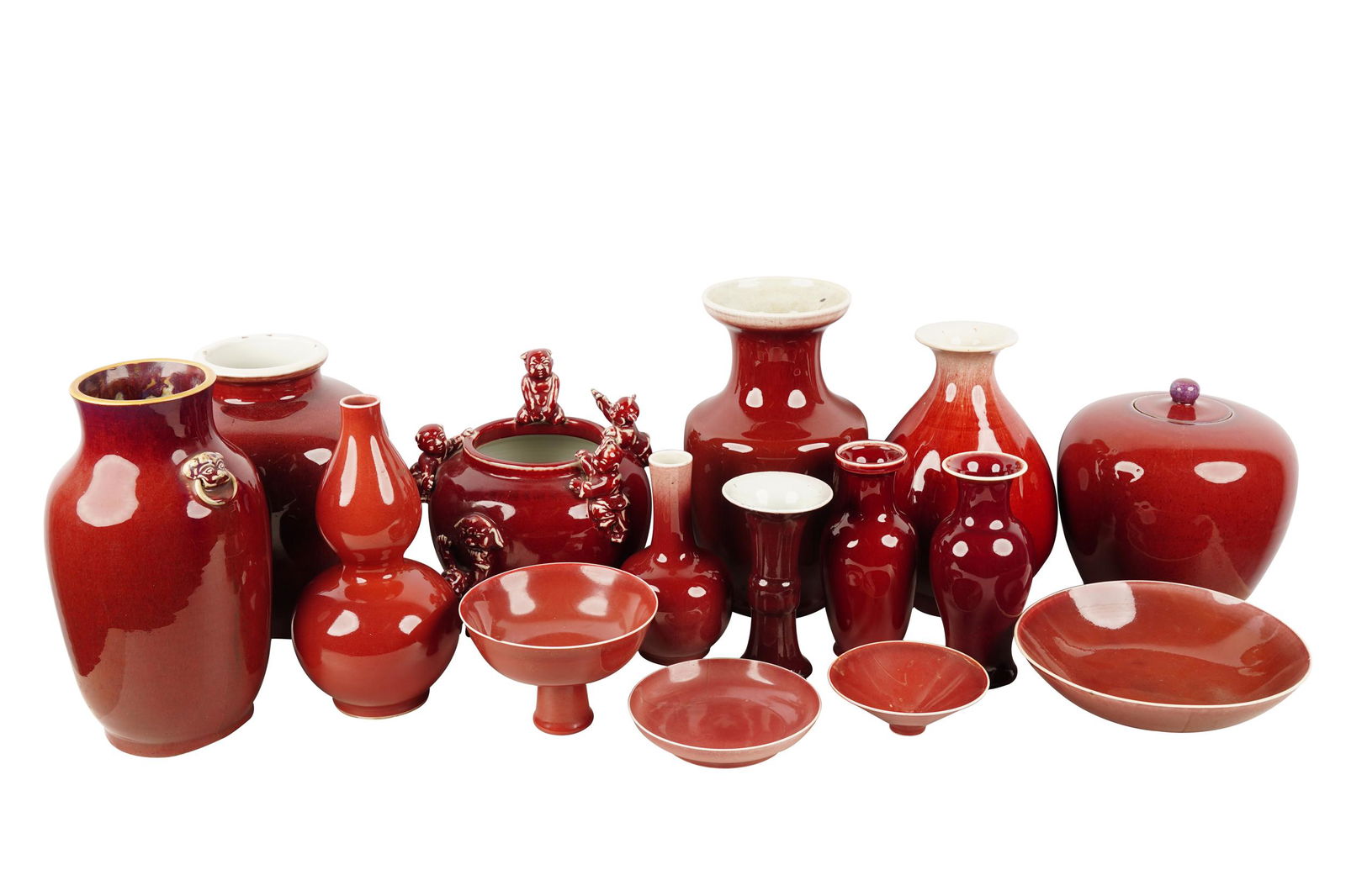 COLLECTION OF CHINESE OXBLOOD PORCELAIN (1 of 18)