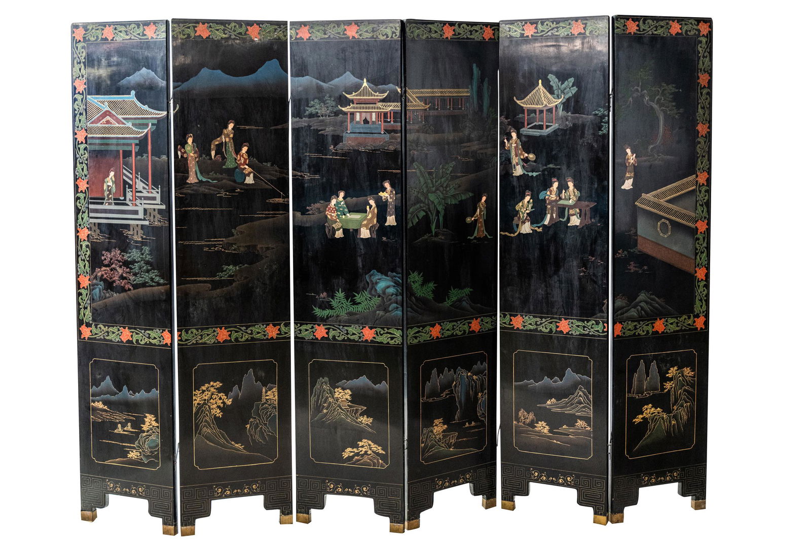 CHINESE SIX-PANEL SCREEN (1 of 18)