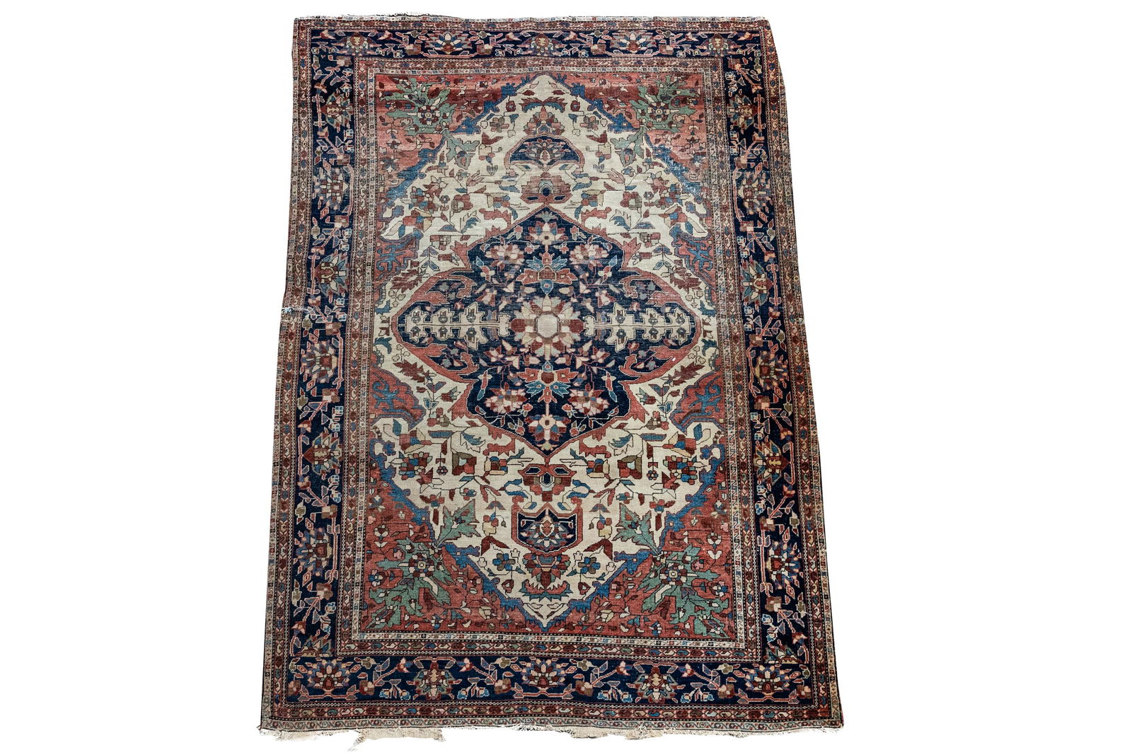 WORN PERSIAN THROW RUG (1 of 10)