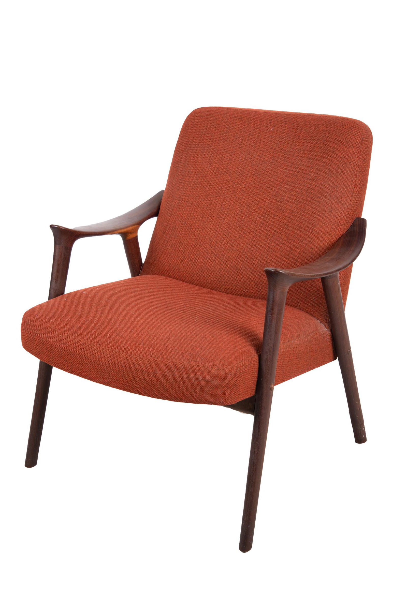 DANISH MODERN UPHOLSTERED LOUNGE CHAIR (1 of 7)