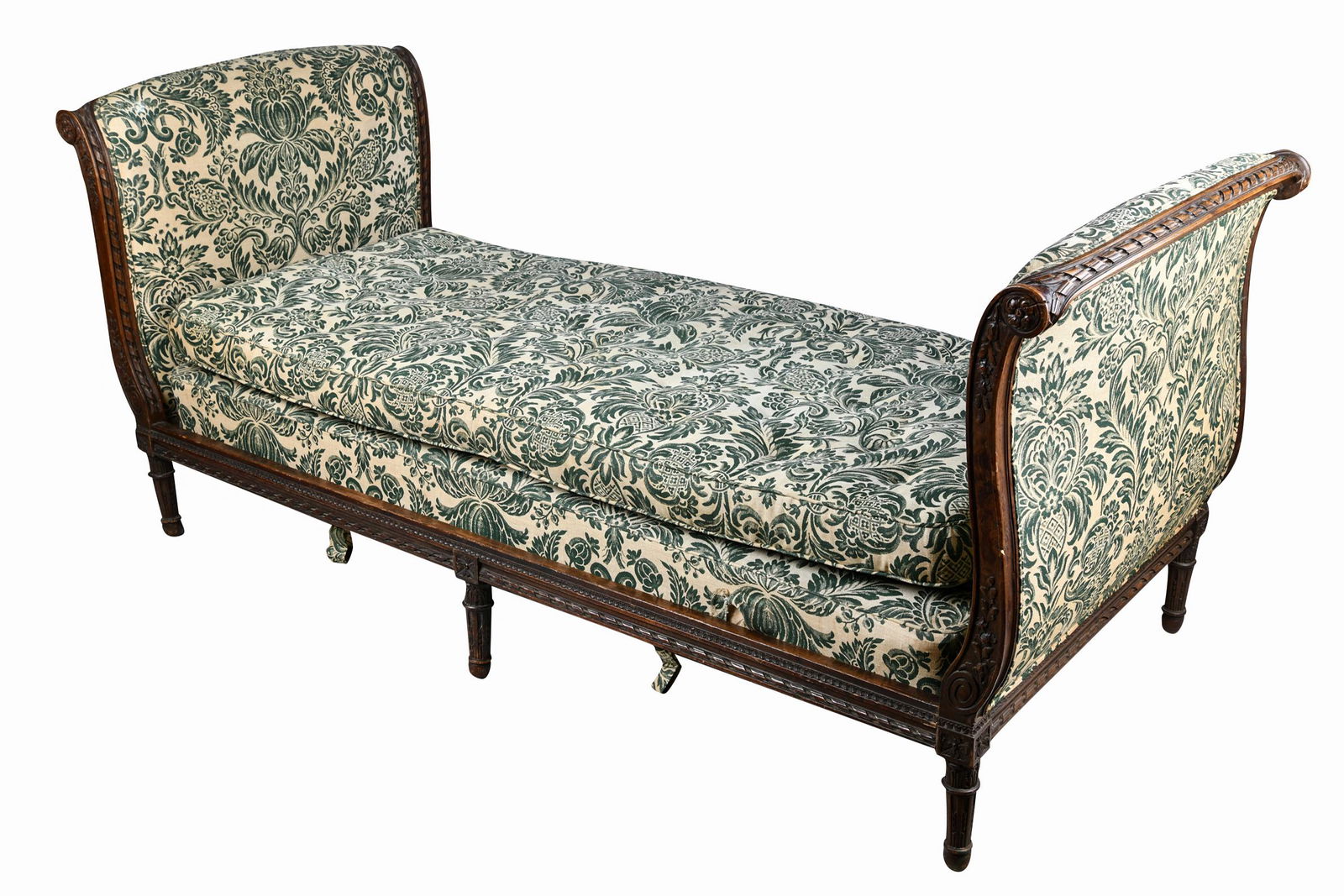 FRENCH CARVED OAK DAY BED (1 of 10)