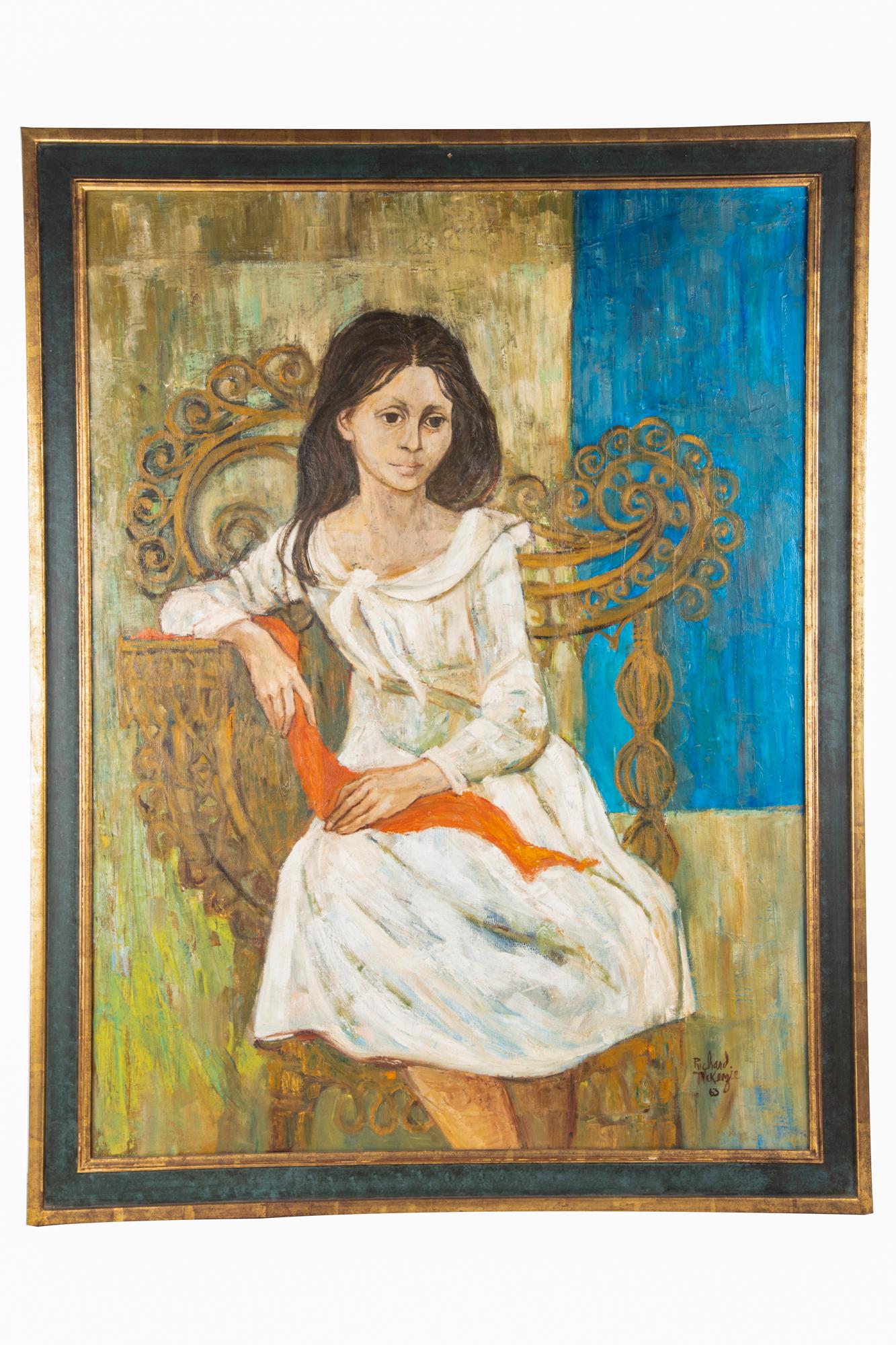 RICHARD MCKENZIE (20TH CENTURY): PORTRAIT OF A SEATED (1 of 8)