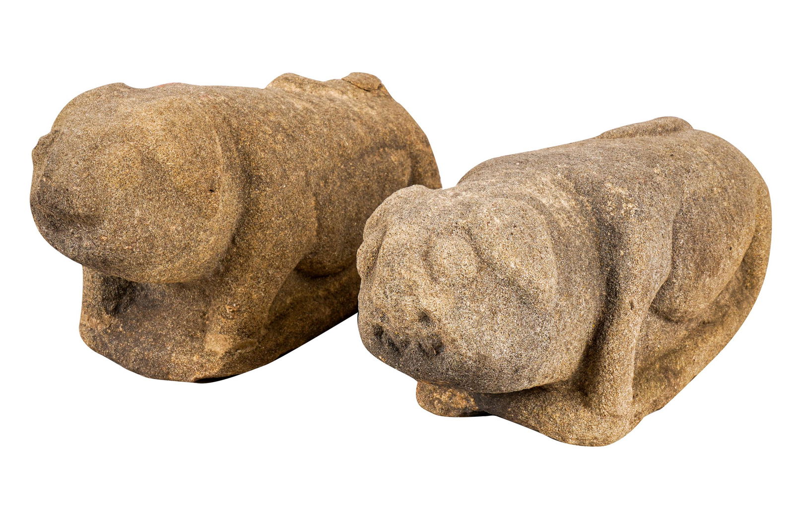 PAIR OF SOUTH AMERICAN CARVED STONE ANIMALS (1 of 8)
