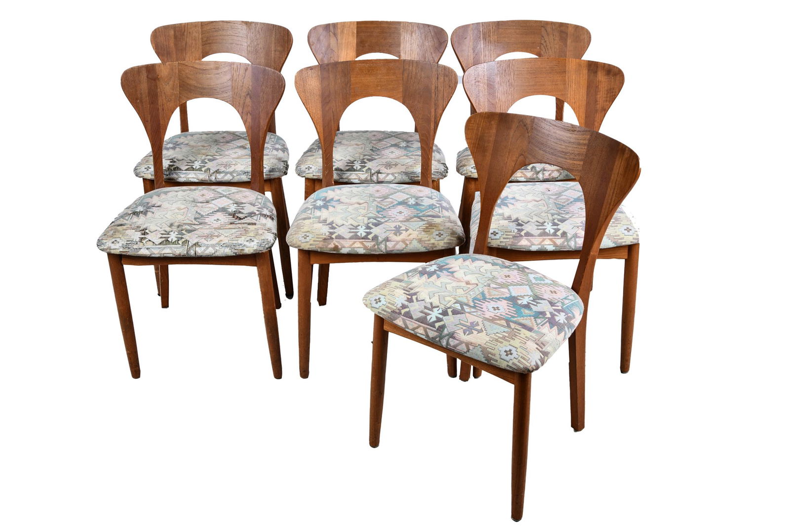 SET OF SEVEN DANISH MODERN DINING CHAIRS (1 of 11)