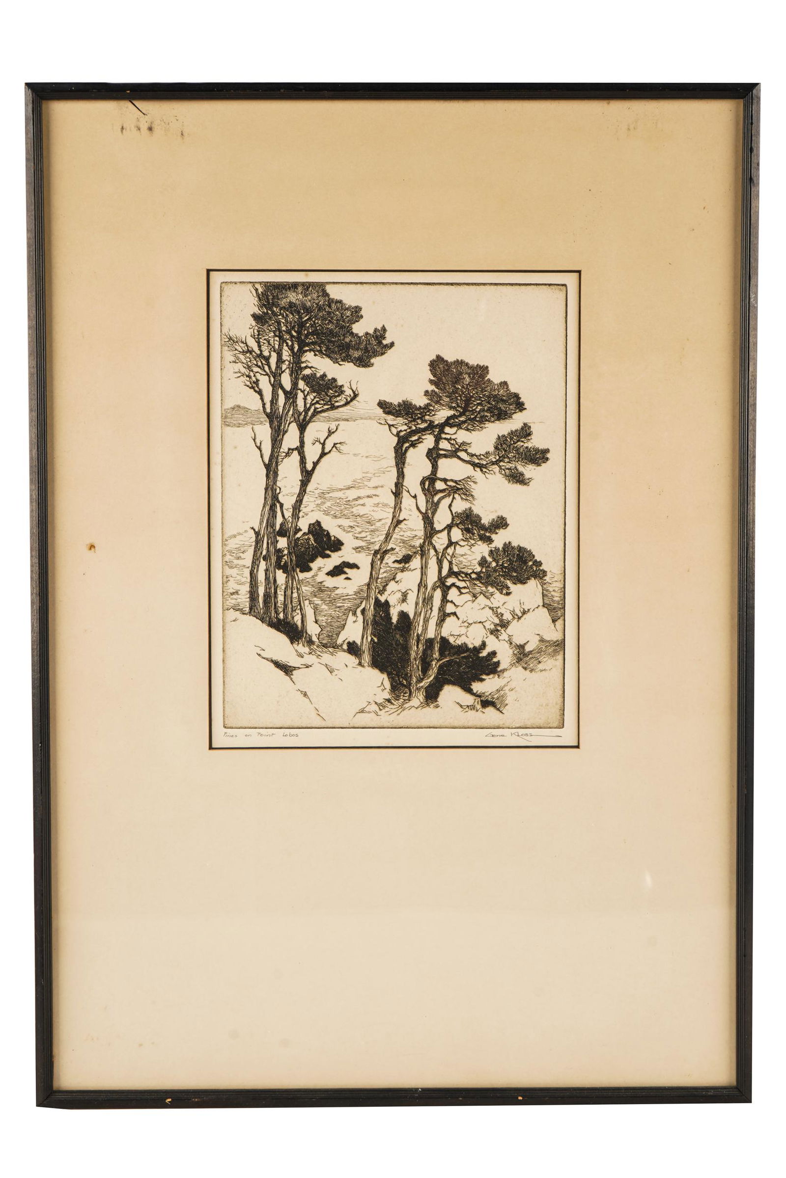 GENE KLOSS (1903 - 1996): "PINES AT POINT LOBOS" (1 of 9)