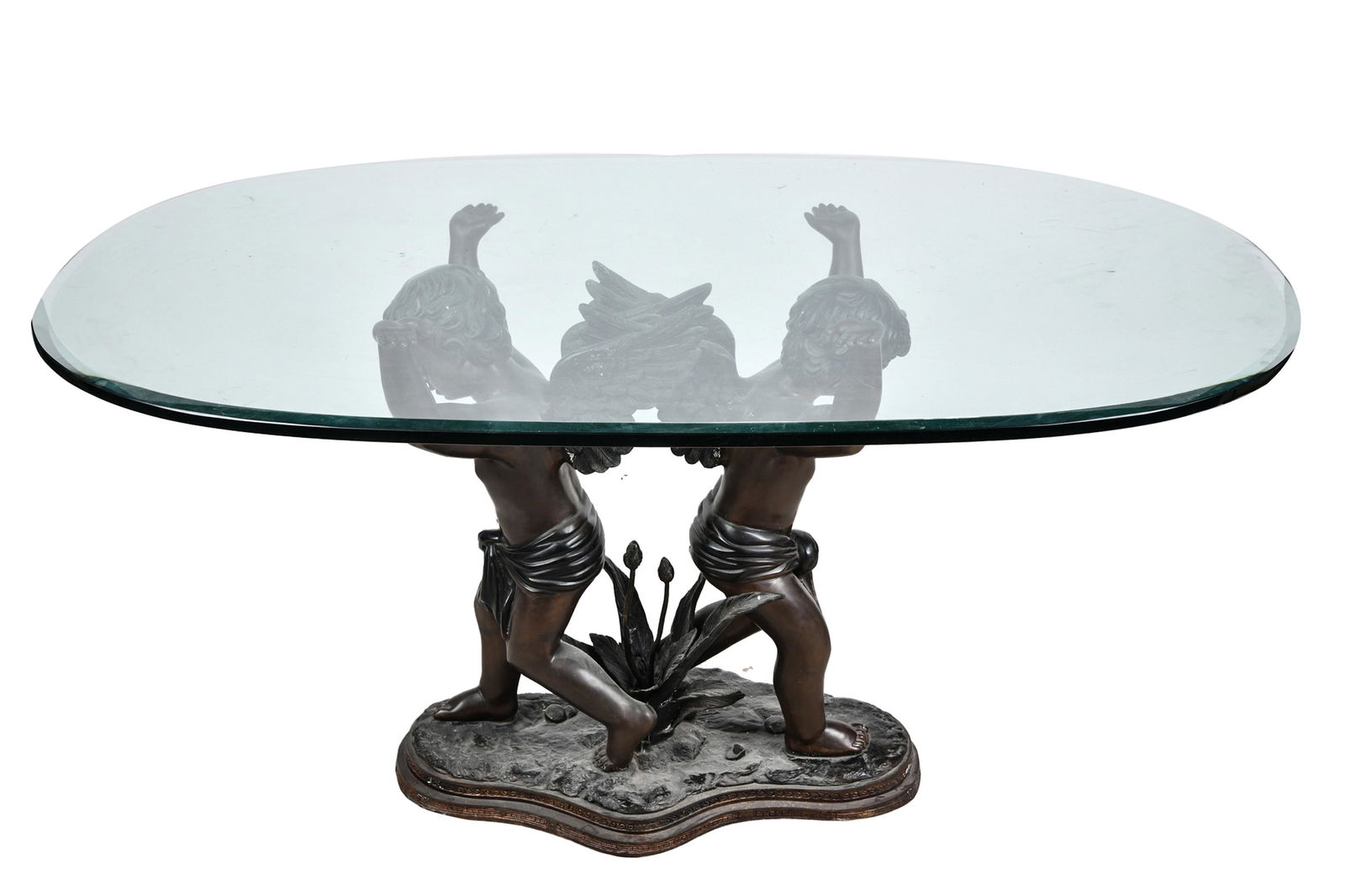 FIGURAL BRONZE CHERUB TABLE (1 of 7)