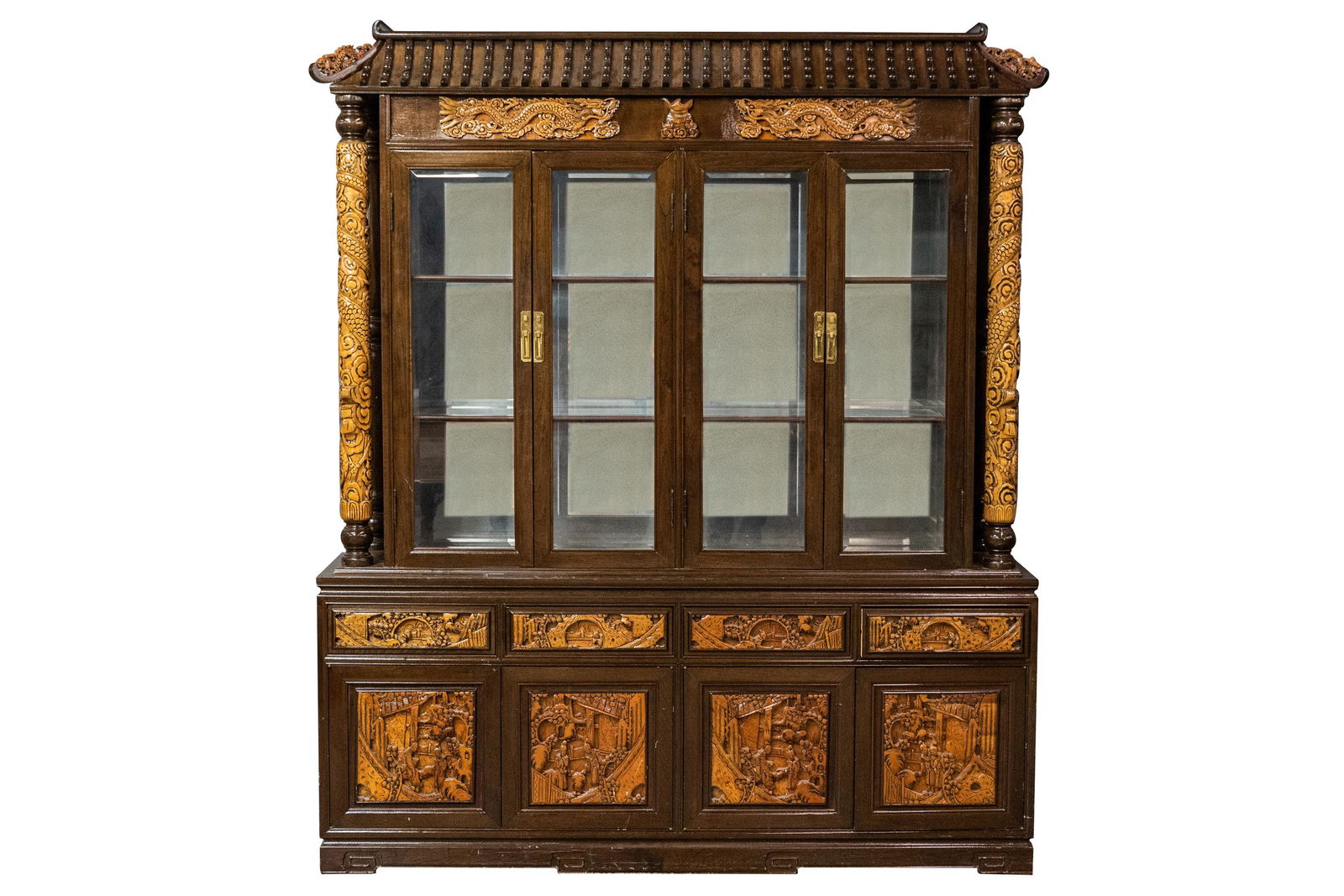 CHINESE CAMPHOR WOOD TWO-PART CABINET (1 of 15)