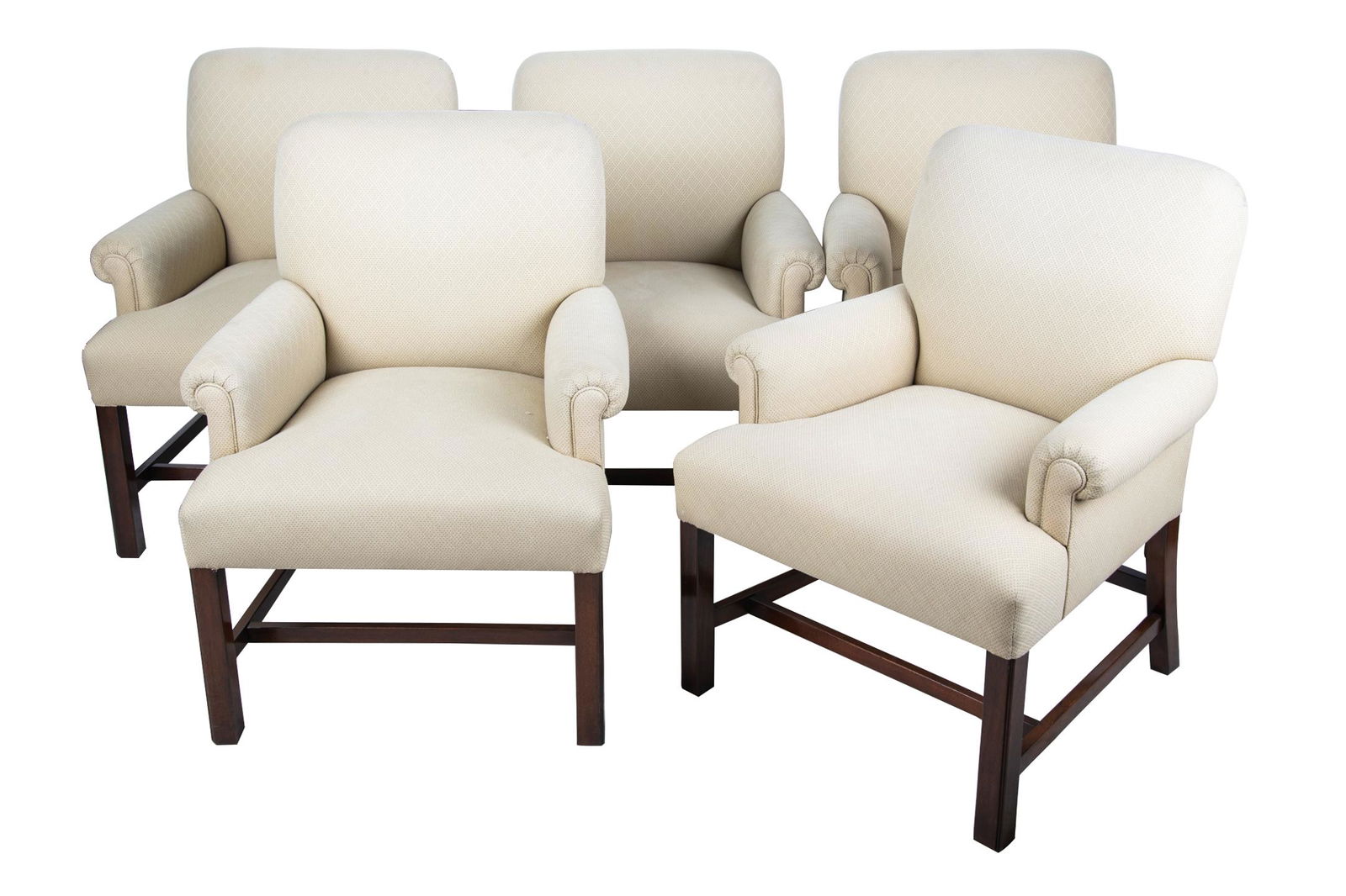 TEN UPHOLSTERED ARMCHAIRS (1 of 7)