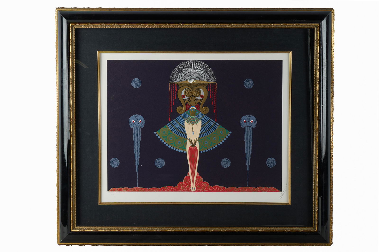 ROMAIN (ERTE) DE TIRTOFF (1892 - 1990): FIGURAL: serigraph signed in pencil lower right numbered in pencil 6/300 lower left 17 x 22 inches image sight; 31 x 36 inches frame