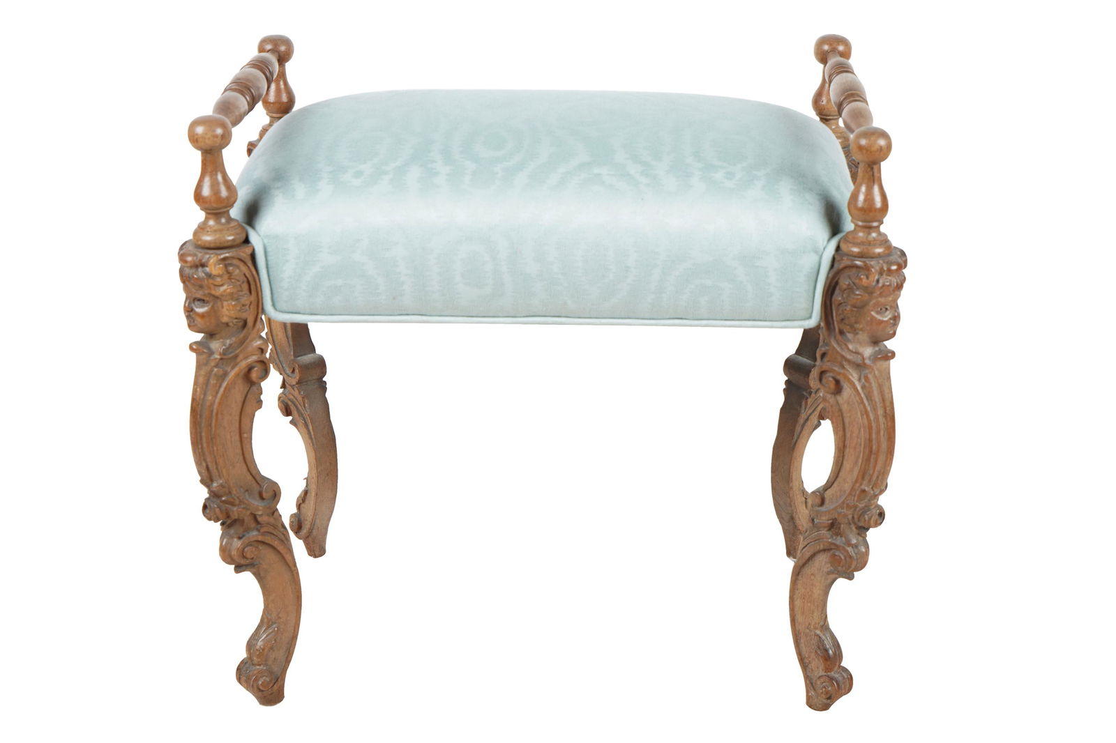 ROCOCO STYLE CARVED FRUITWOOD BENCH (1 of 9)