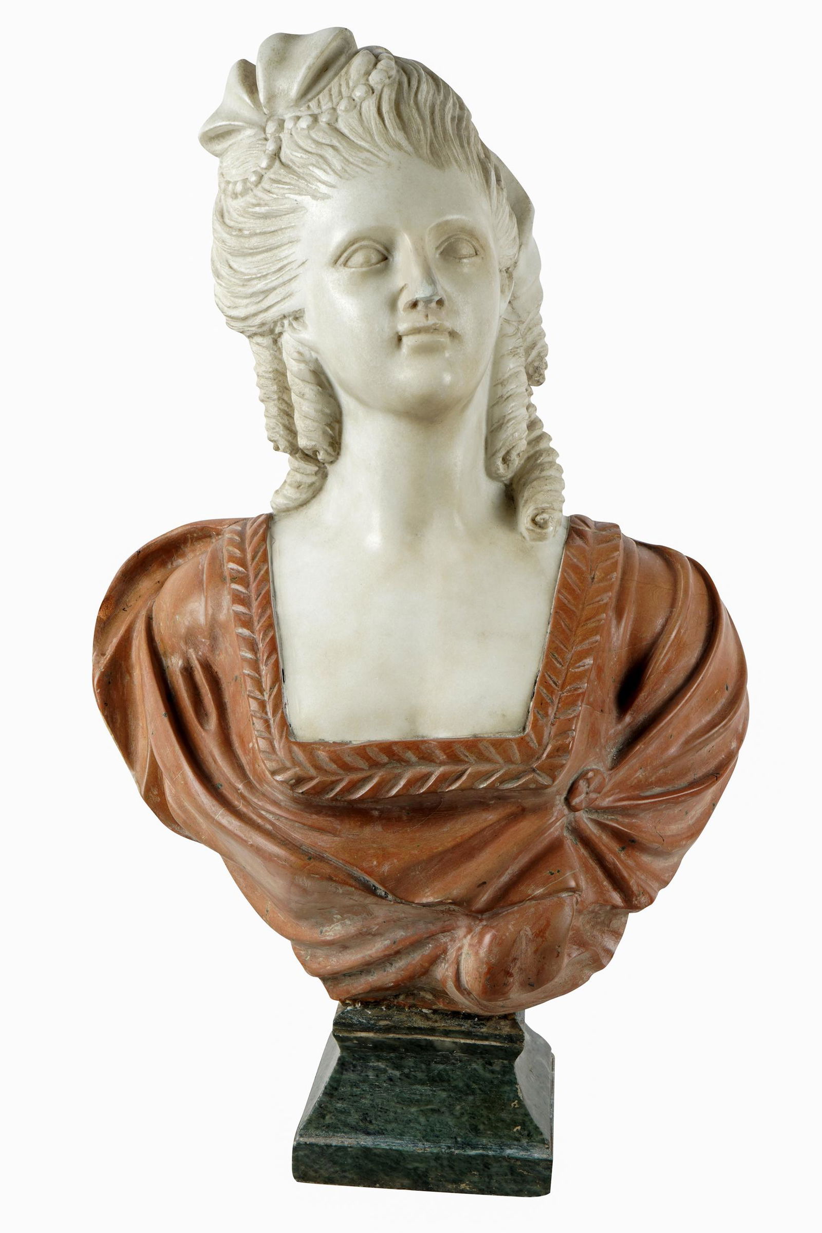 ITALIAN CARVED MARBLE BUST (1 of 9)