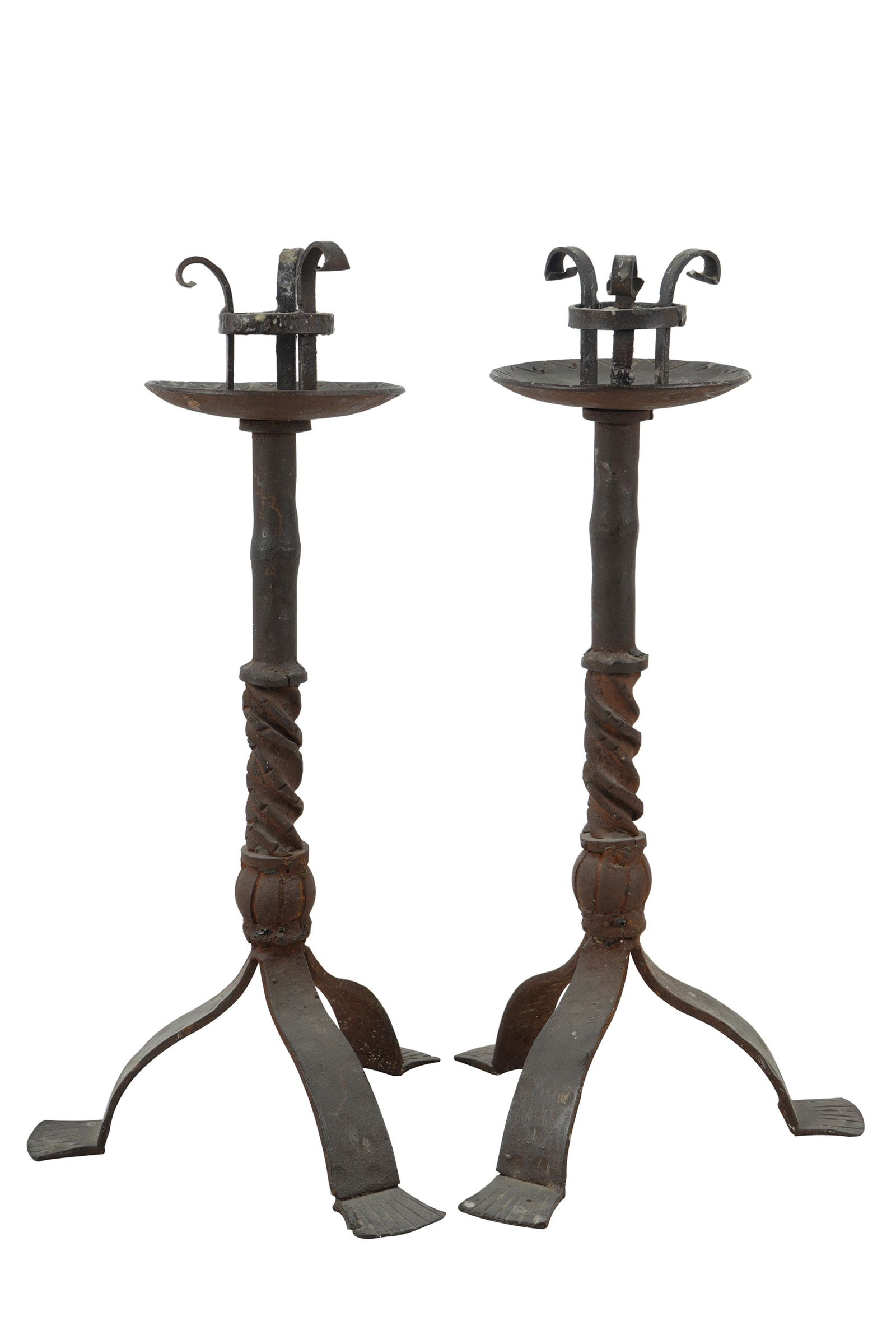 PAIR OF IRON CANDLESTICKS (1 of 9)