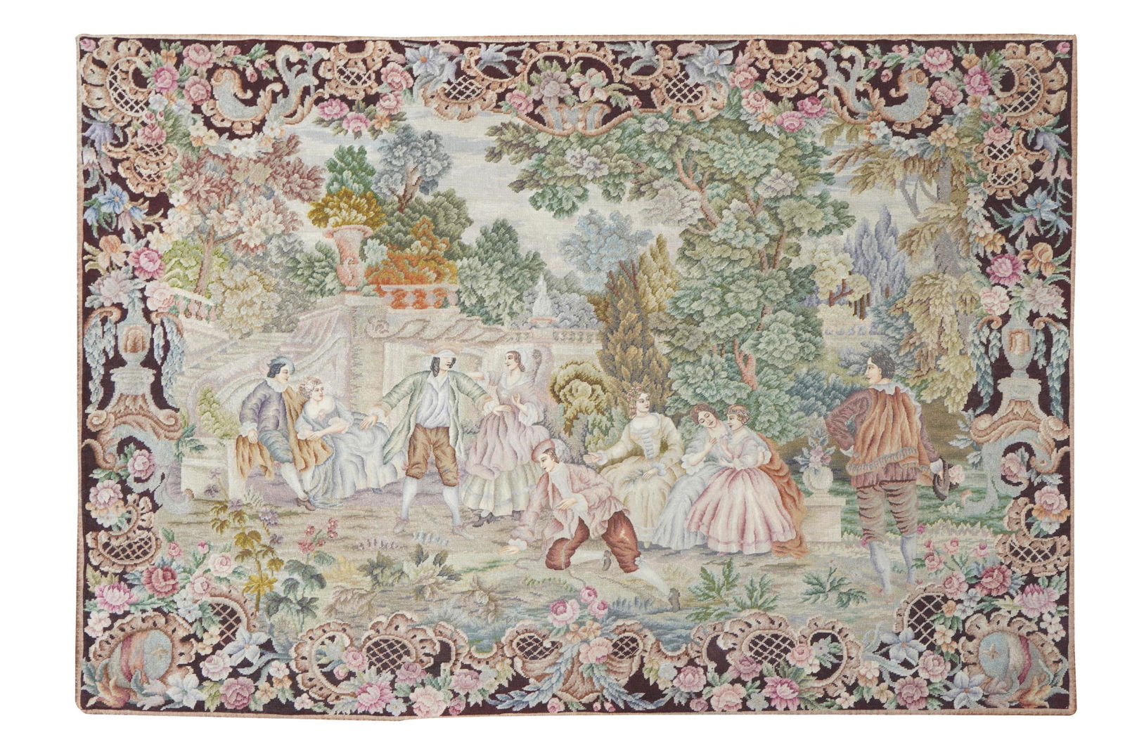 VICTORIAN NEEDLEWORK WALL HANGING (1 of 7)