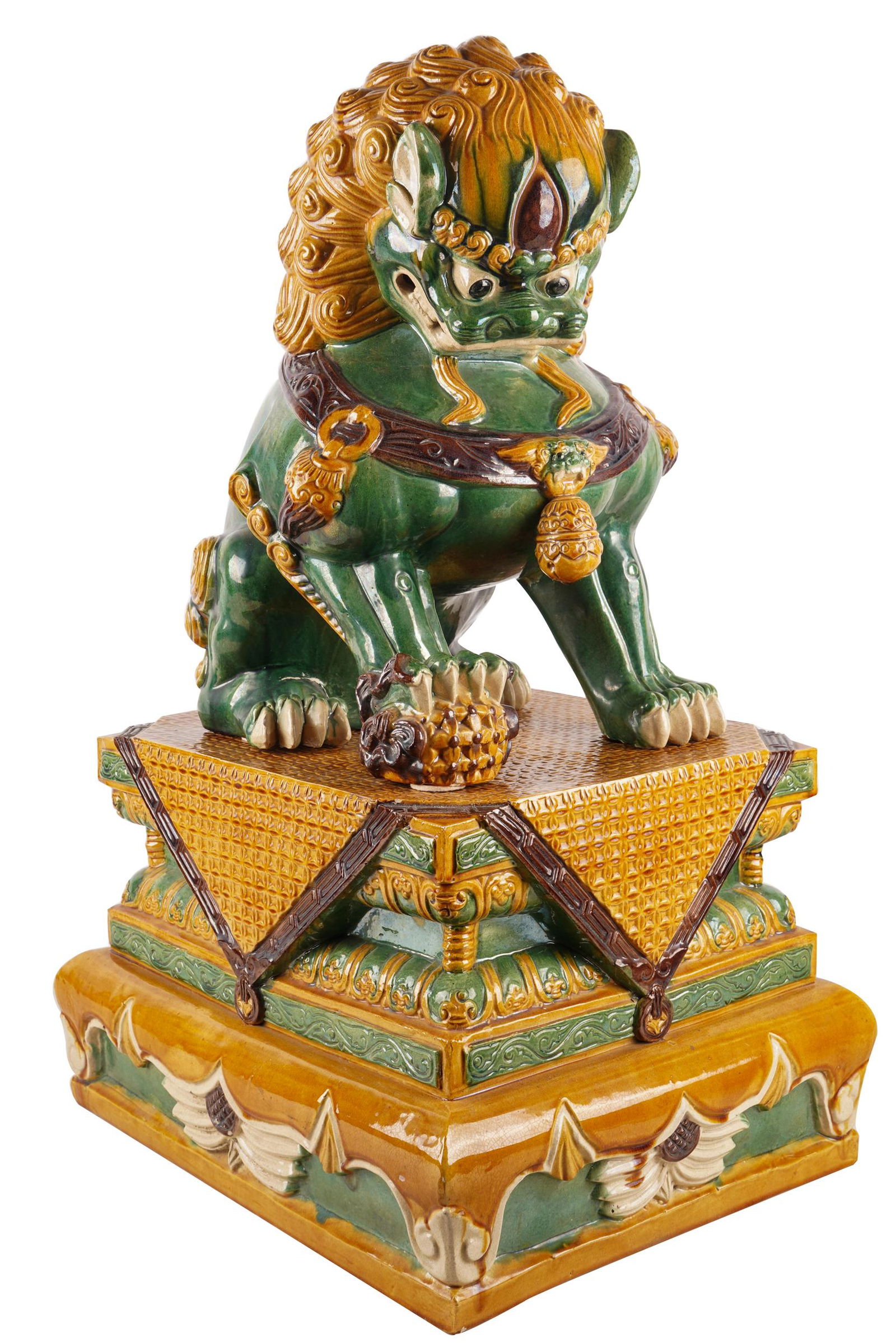 CHINESE GREEN GLAZED FOO DOG (1 of 14)