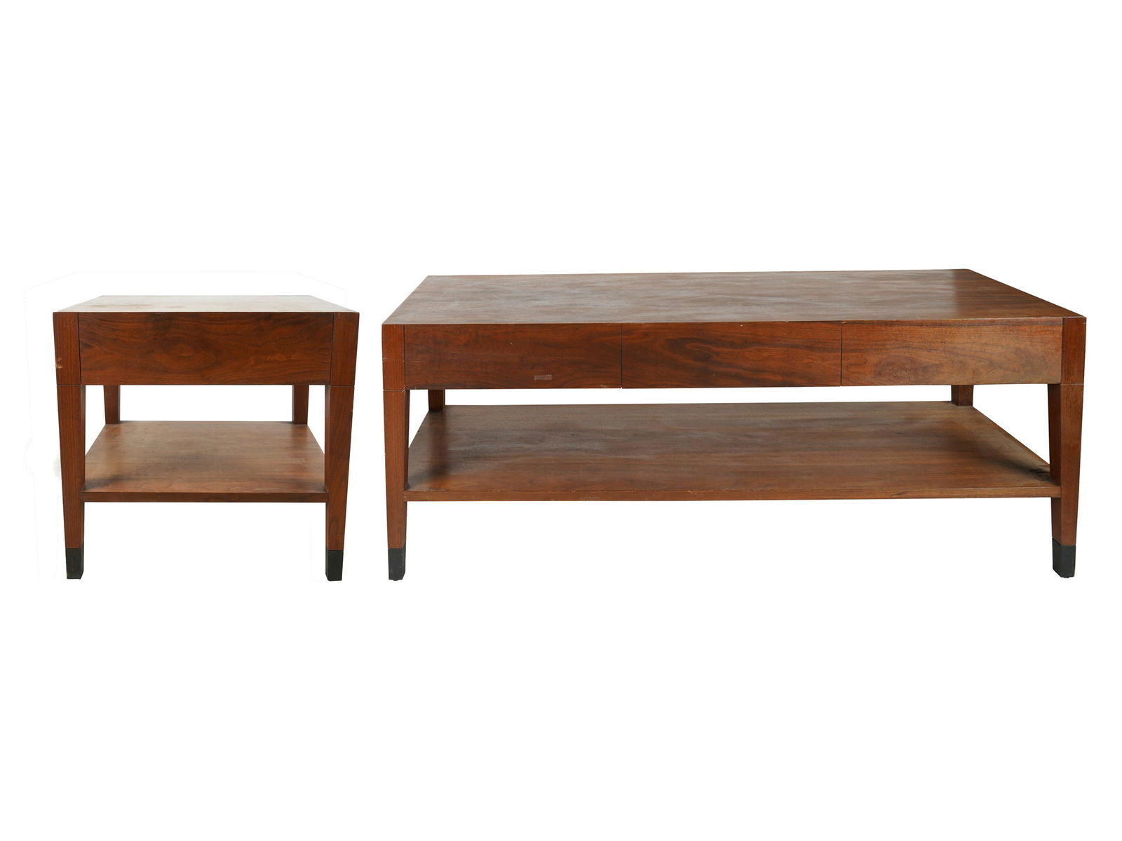 CONTEMPORARY WOOD CREDENZA & MATCHING SIDE TABLE (1 of 19)