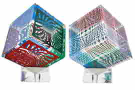 VICTOR VASARELY (1906 - 1997): TWO ACRYLIC CUBE (1 of 9)