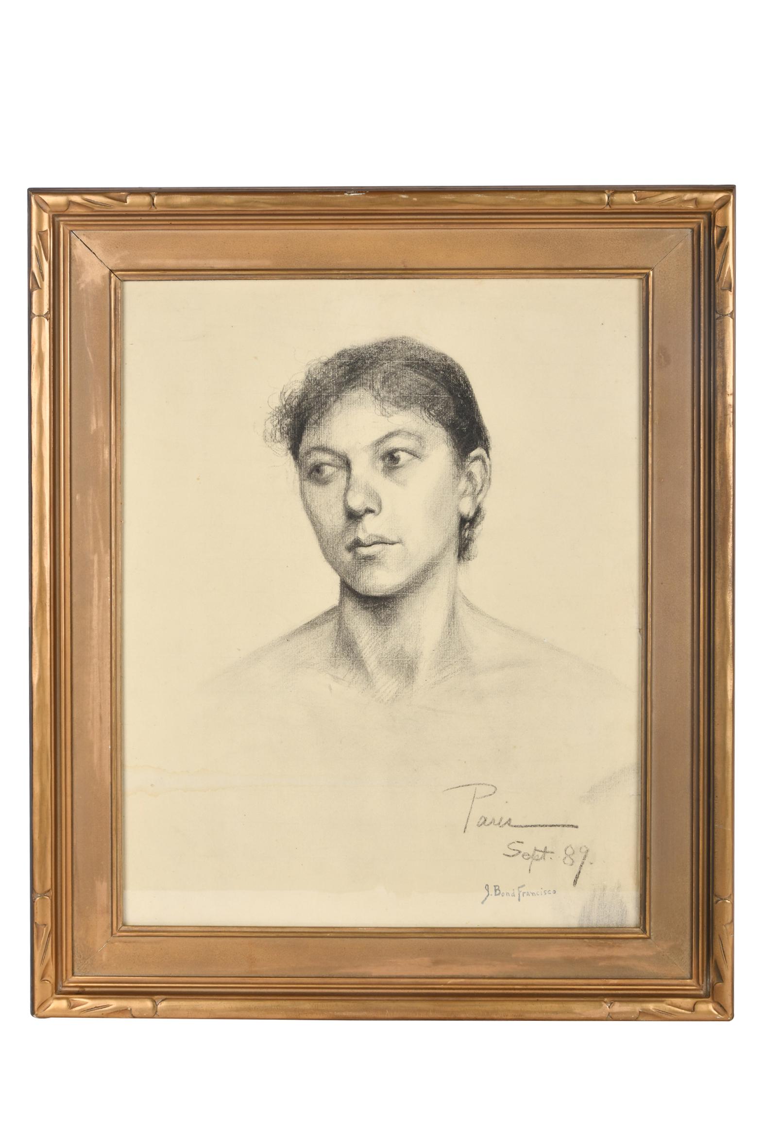 J. BOND FRANCISCO (1863-1931): "PORTRAIT OF A WOMAN" (1 of 8)