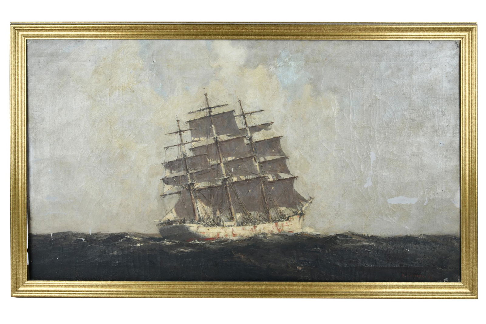 ARTHUR BRISCOE (1873 - 1943): "CLIPPER SHIP AT SEA" (1 of 10)
