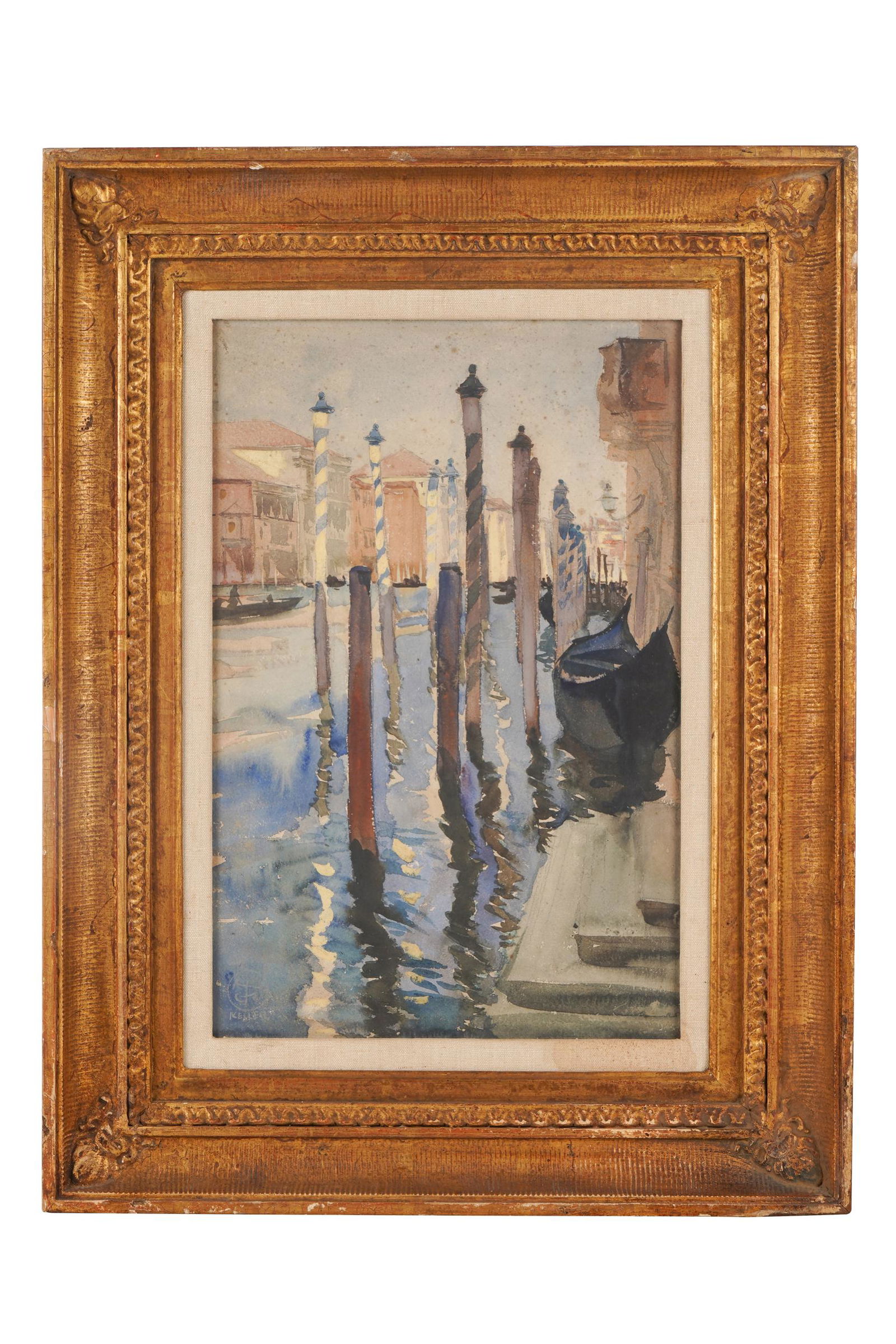 HENRY GEORGE KELLER (1869 - 1949): VENETIAN CANALS (1 of 7)
