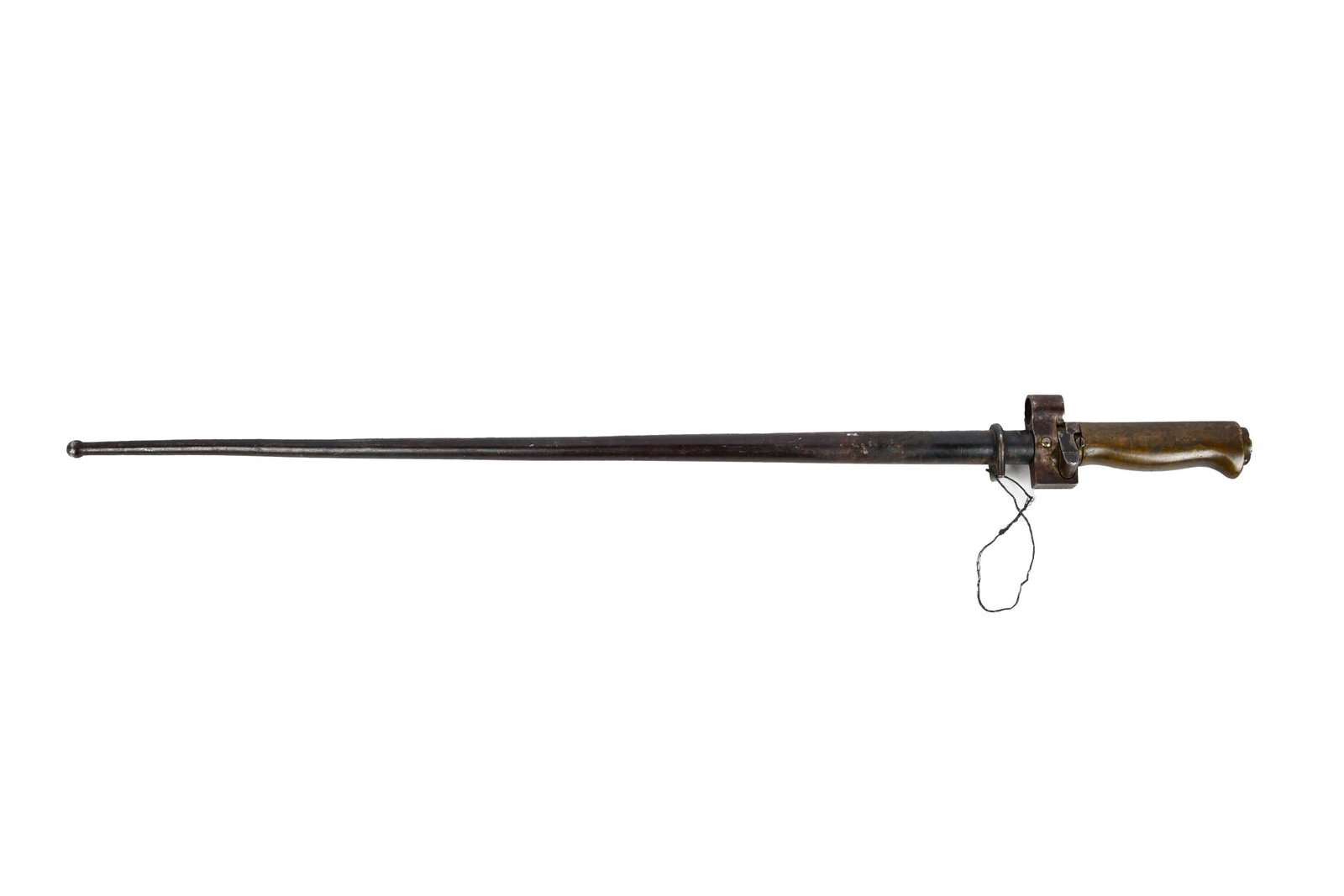 BAYONET WITH SCABBARD: sheath stamped AL the blade: 20 1/4 inches wide; 25 3/4 total inches wide