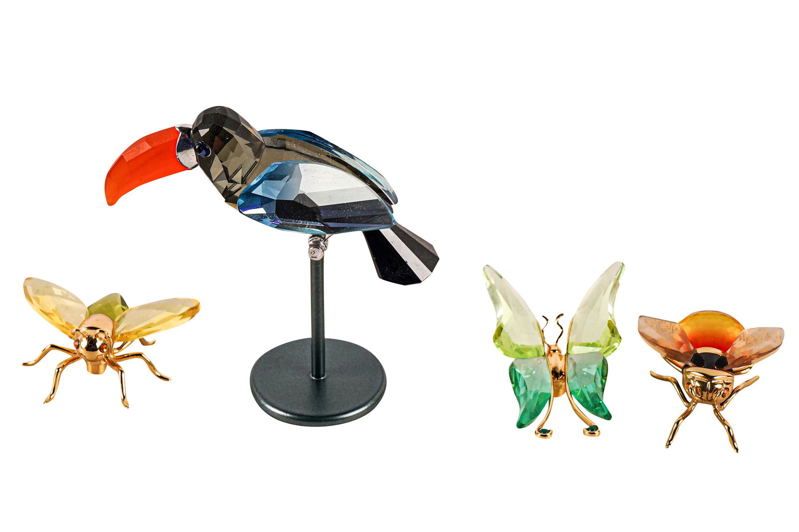 FOUR SWAROVSKI CRYSTAL FIGURES (1 of 11)