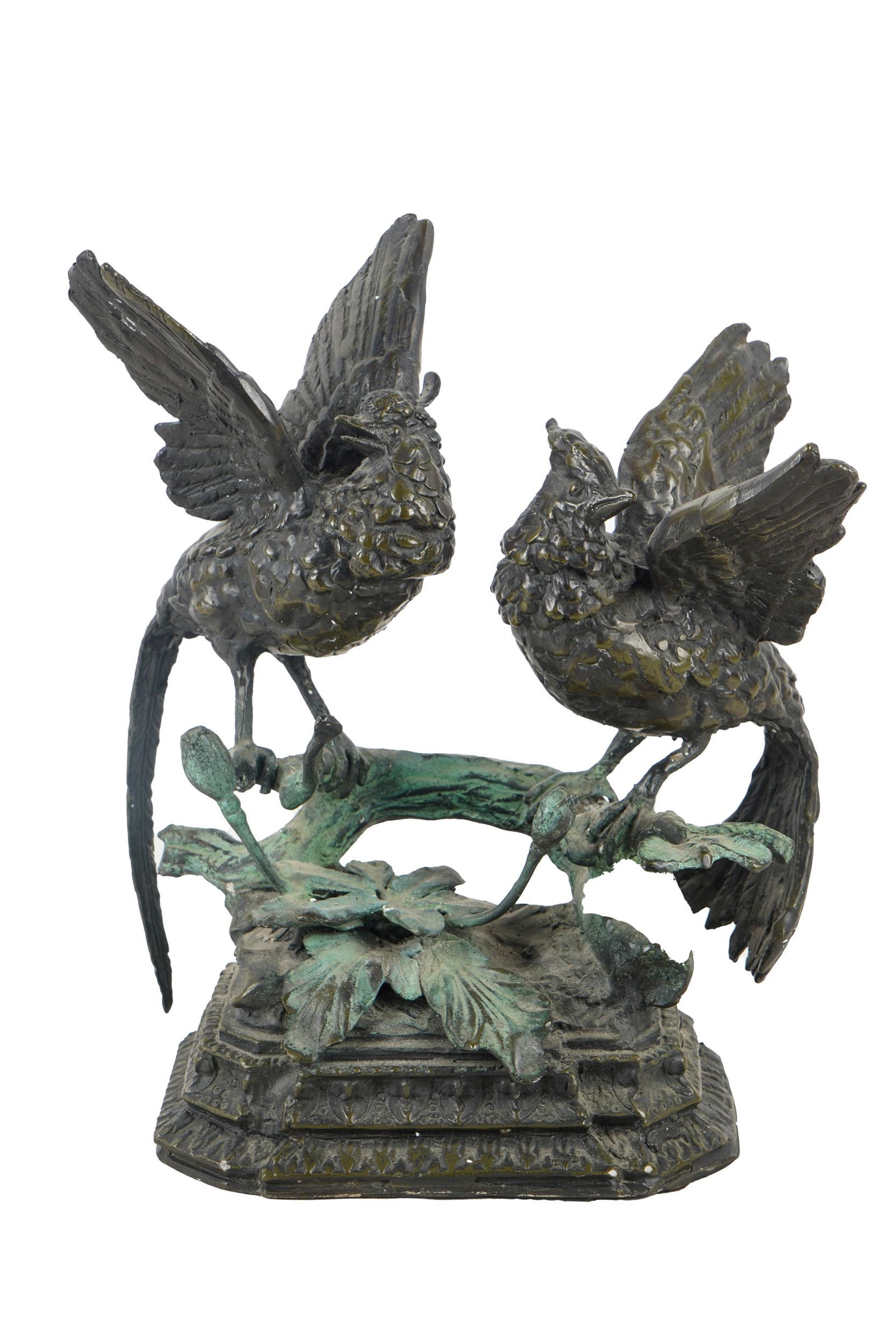 PATINATED BRONZE BIRD GROUP (1 of 11)