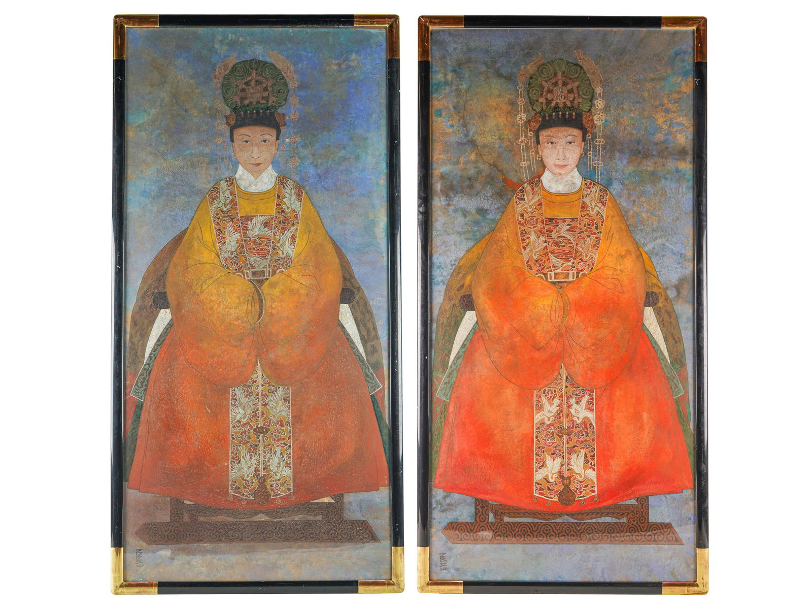 TWO CHINESE ANCESTRAL PORTRAITS (1 of 15)