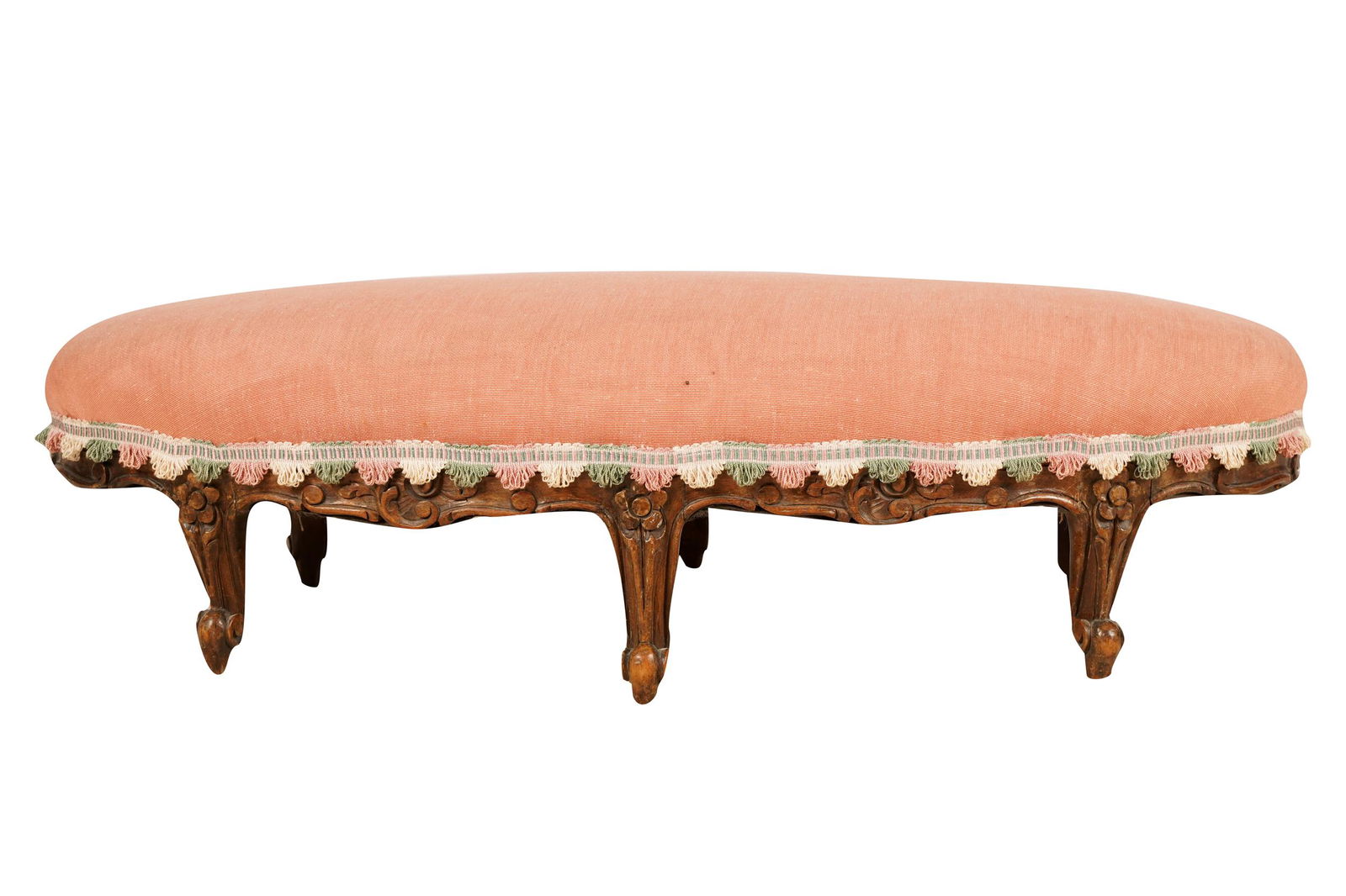 FRENCH PROVINCIAL CARVED WOOD FOOTSTOOL (1 of 6)
