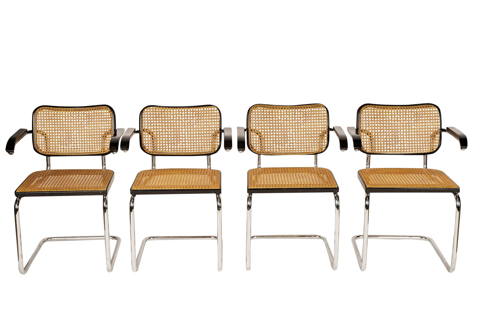 MARCEL BREUER FOR KNOLL: FOUR CESCA B32 CHAIRS (1 of 8)
