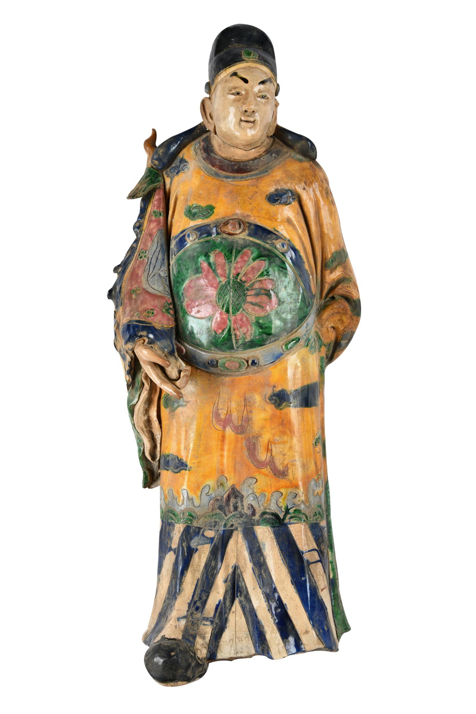 CHINESE ROOF TILE FIGURE: Condition: with losses 27 inches high