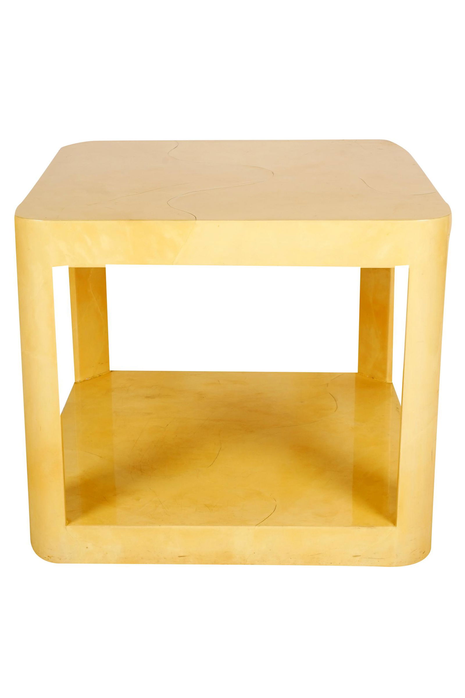 PARCHMENT LACQUERED END TABLE (1 of 7)