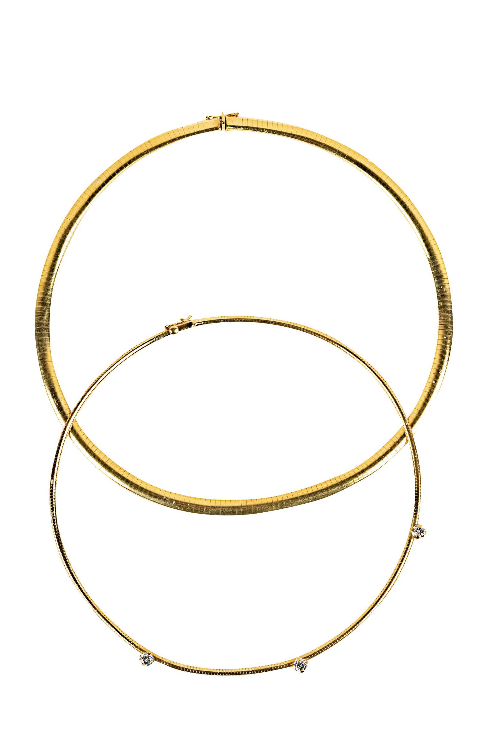 TWO 14 KARAT YELLOW GOLD NECKLACES (1 of 12)