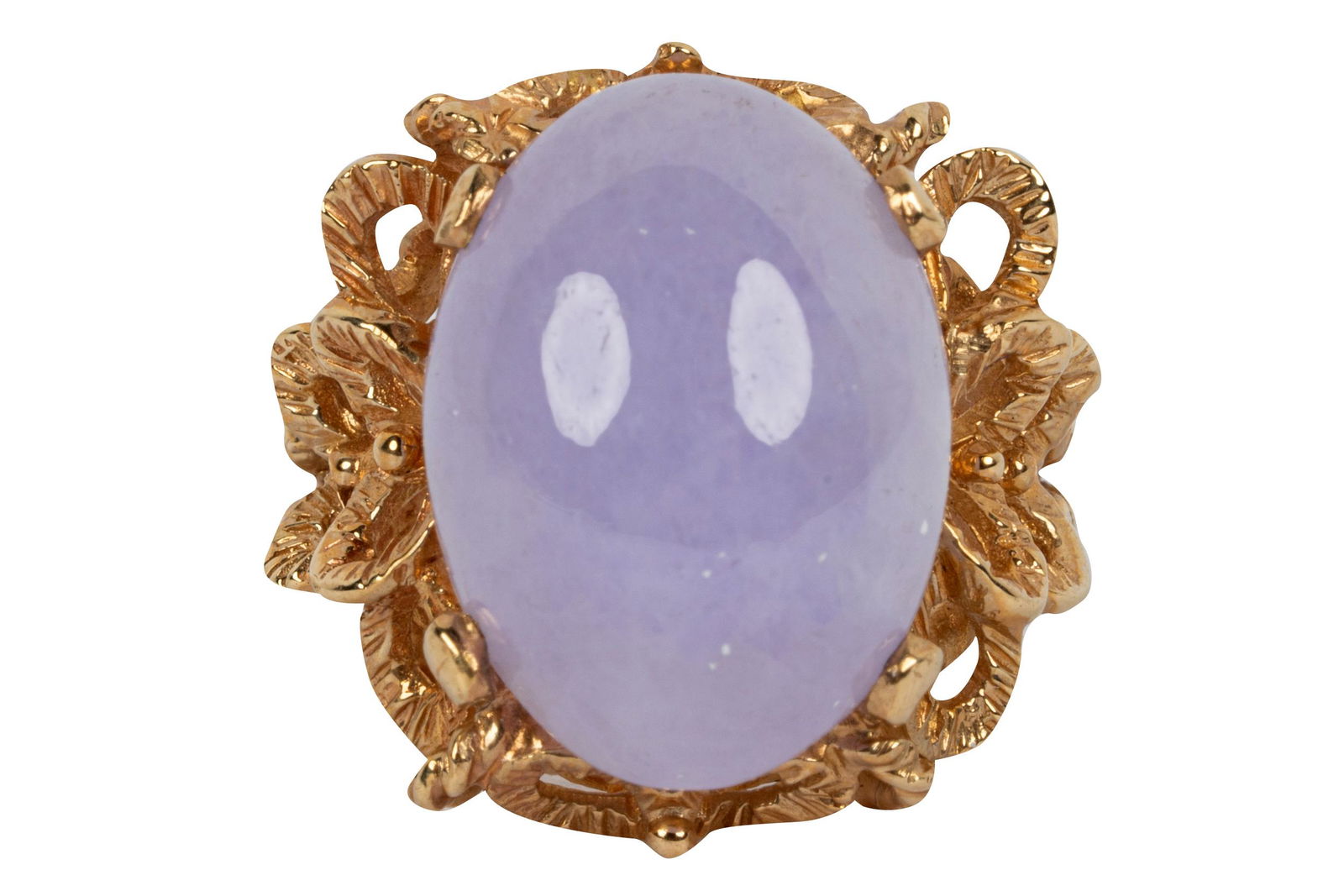 14 KARAT YELLOW GOLD & LAVENDER JADE RING (1 of 6)