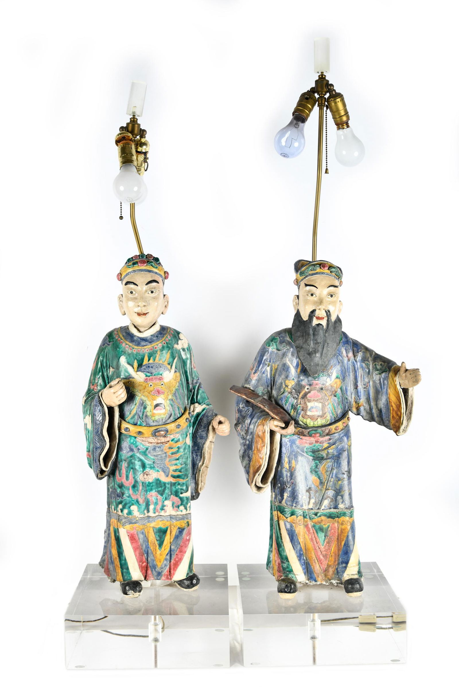 PAIR OF CHINESE CERAMIC FIGURES (1 of 10)