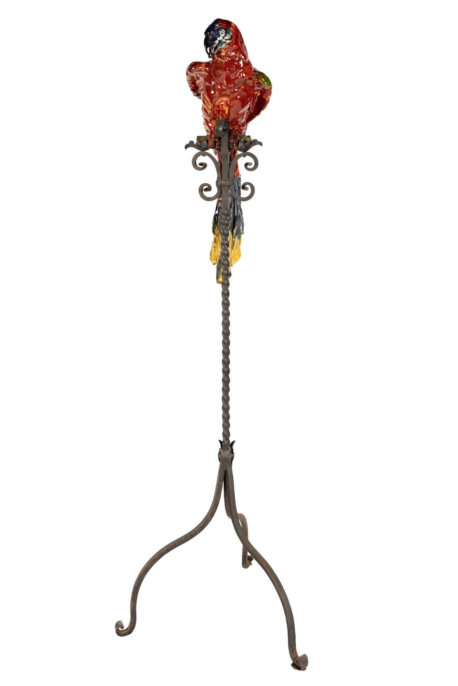 GLAZED CERAMIC PARROT (1 of 9)