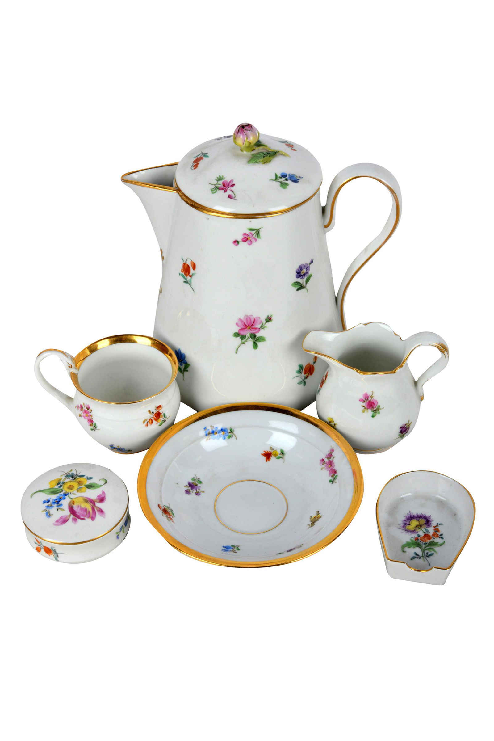 MEISSEN PORCELAIN COFFEE SERVICE (1 of 10)
