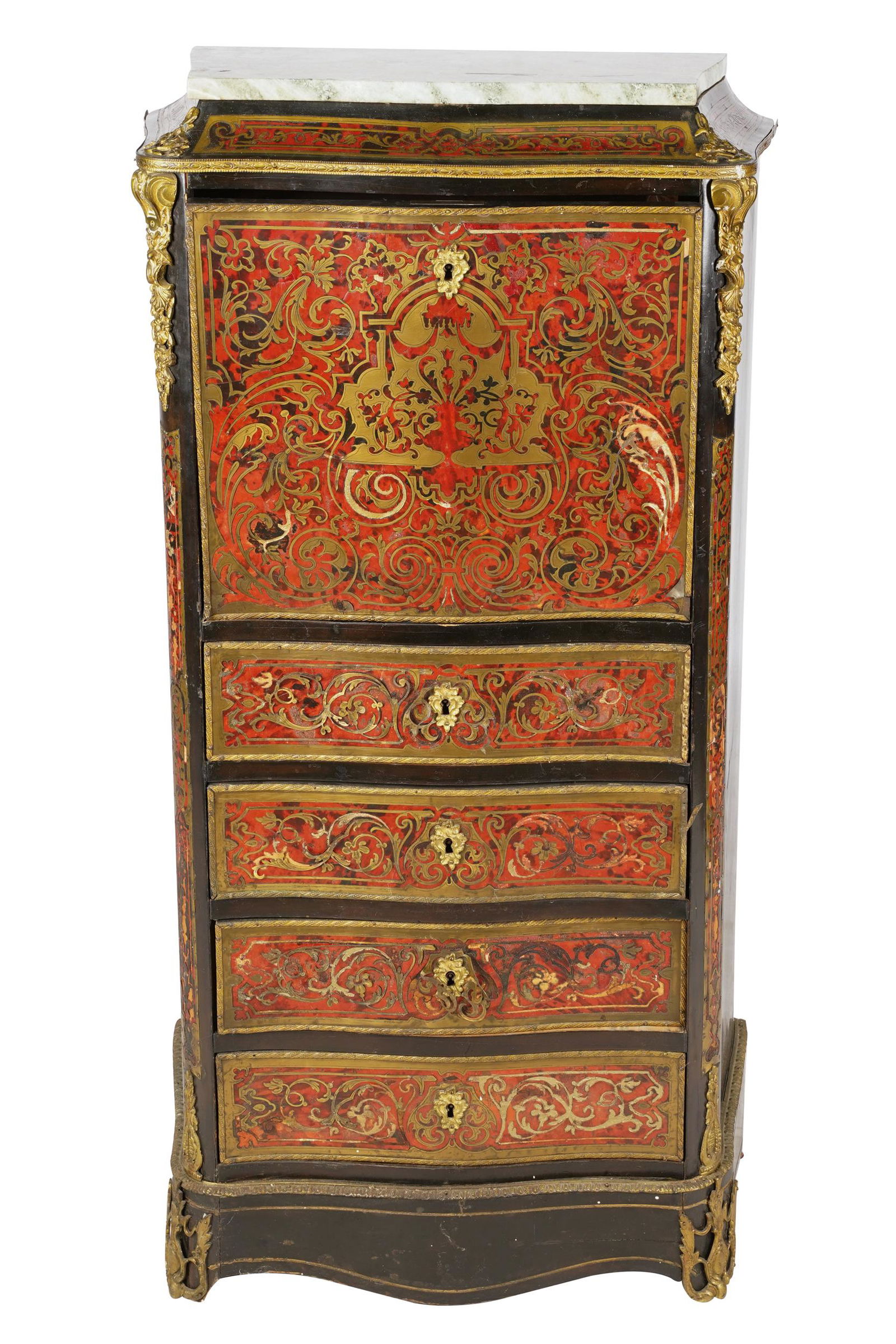 BOULLE MARQUETRY SECRETAIRE A ABATTANT (1 of 8)