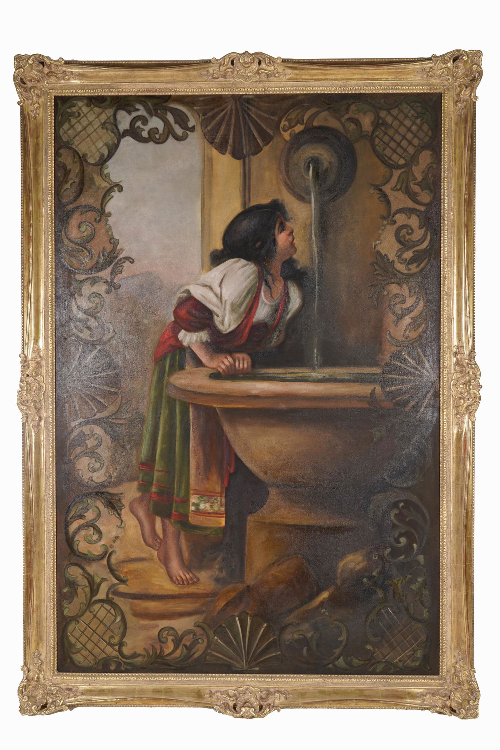 UNKNOWN ARTIST: WOMAN AT FOUNTAIN (1 of 9)