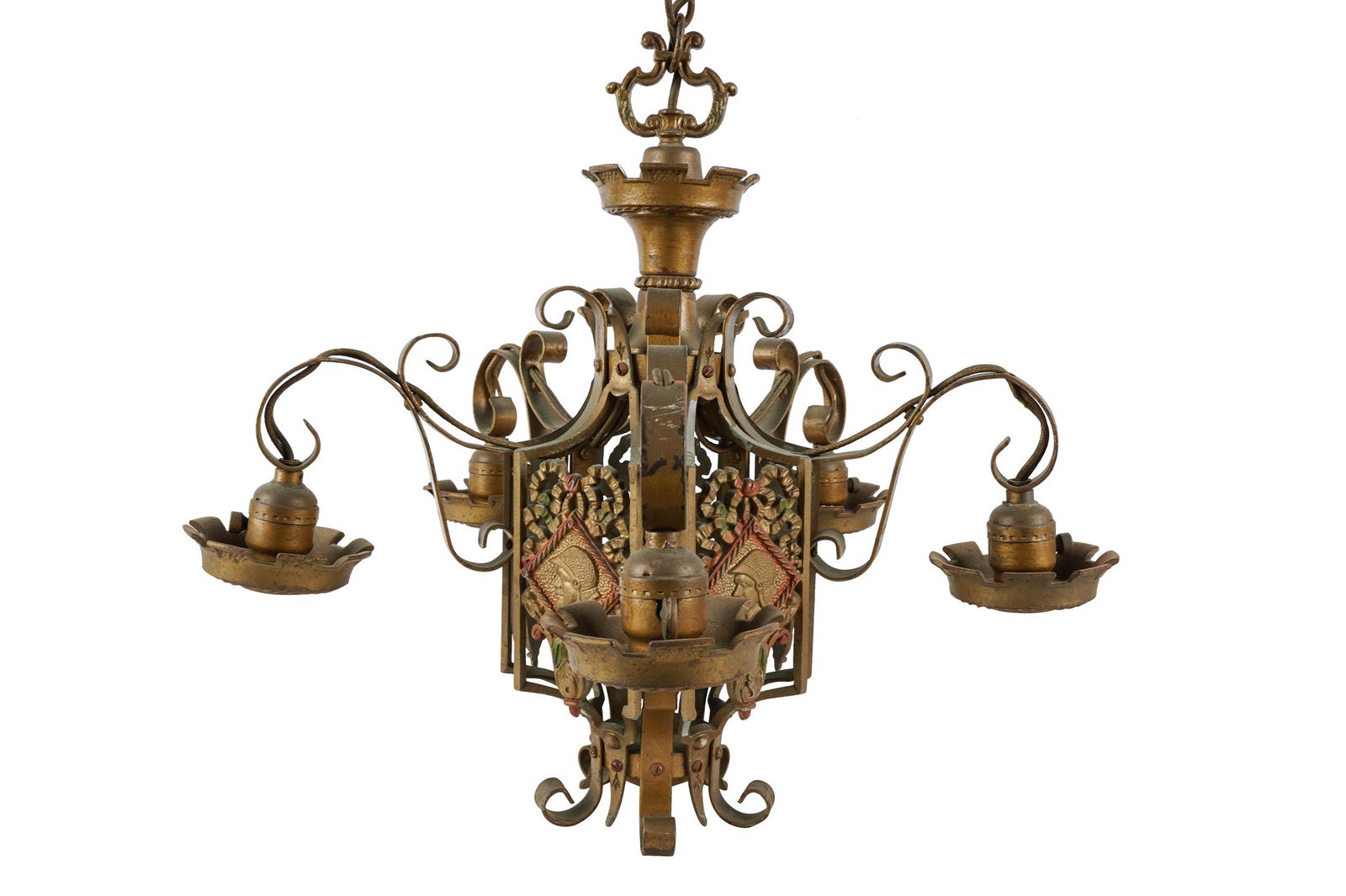 SPANISH STYLE PATINATED METAL FIXTURE (1 of 8)