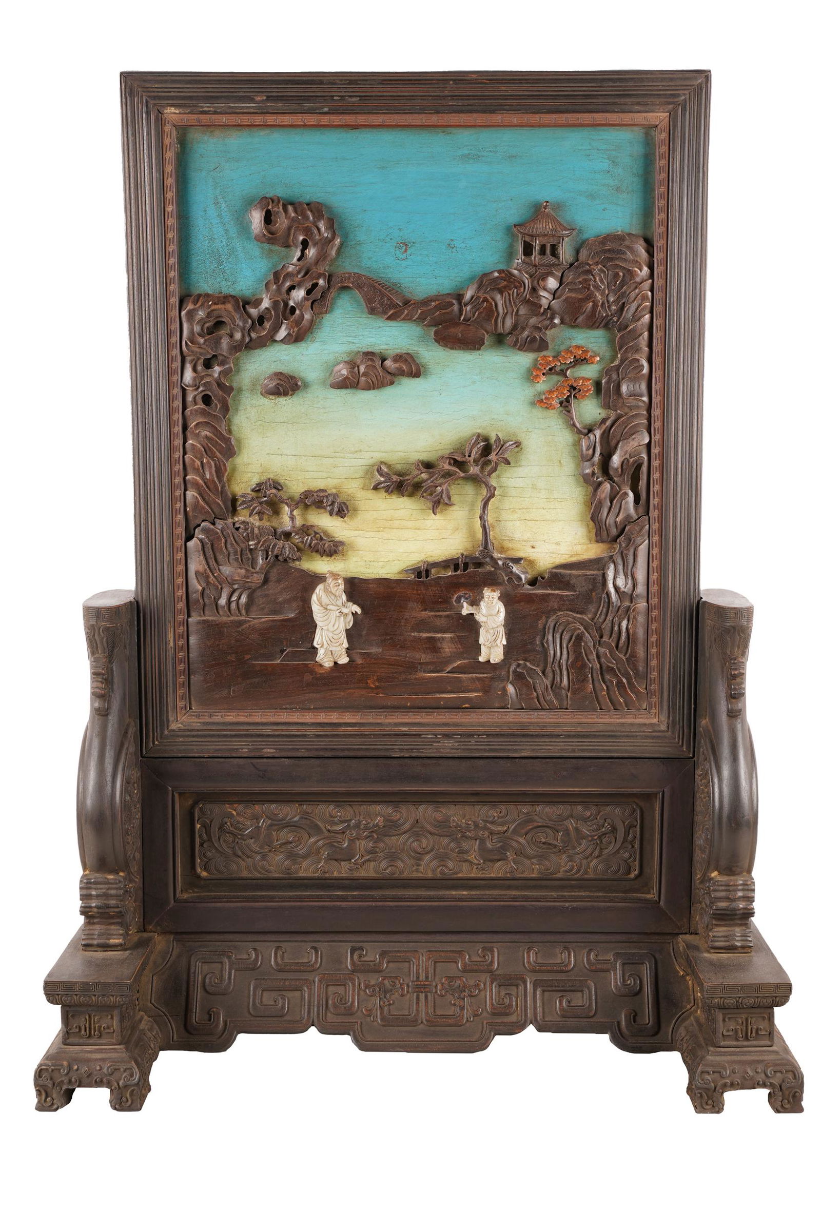 CHINESE TABLE SCREEN ON STAND (1 of 13)