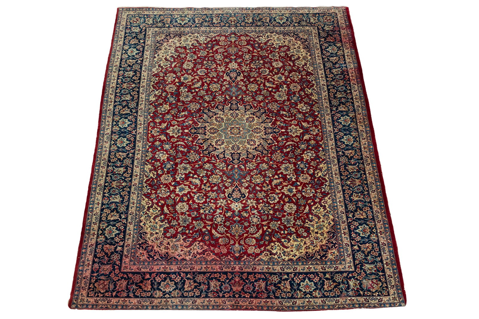PERSIAN AREA RUG: red field 9'8" X 13'5"