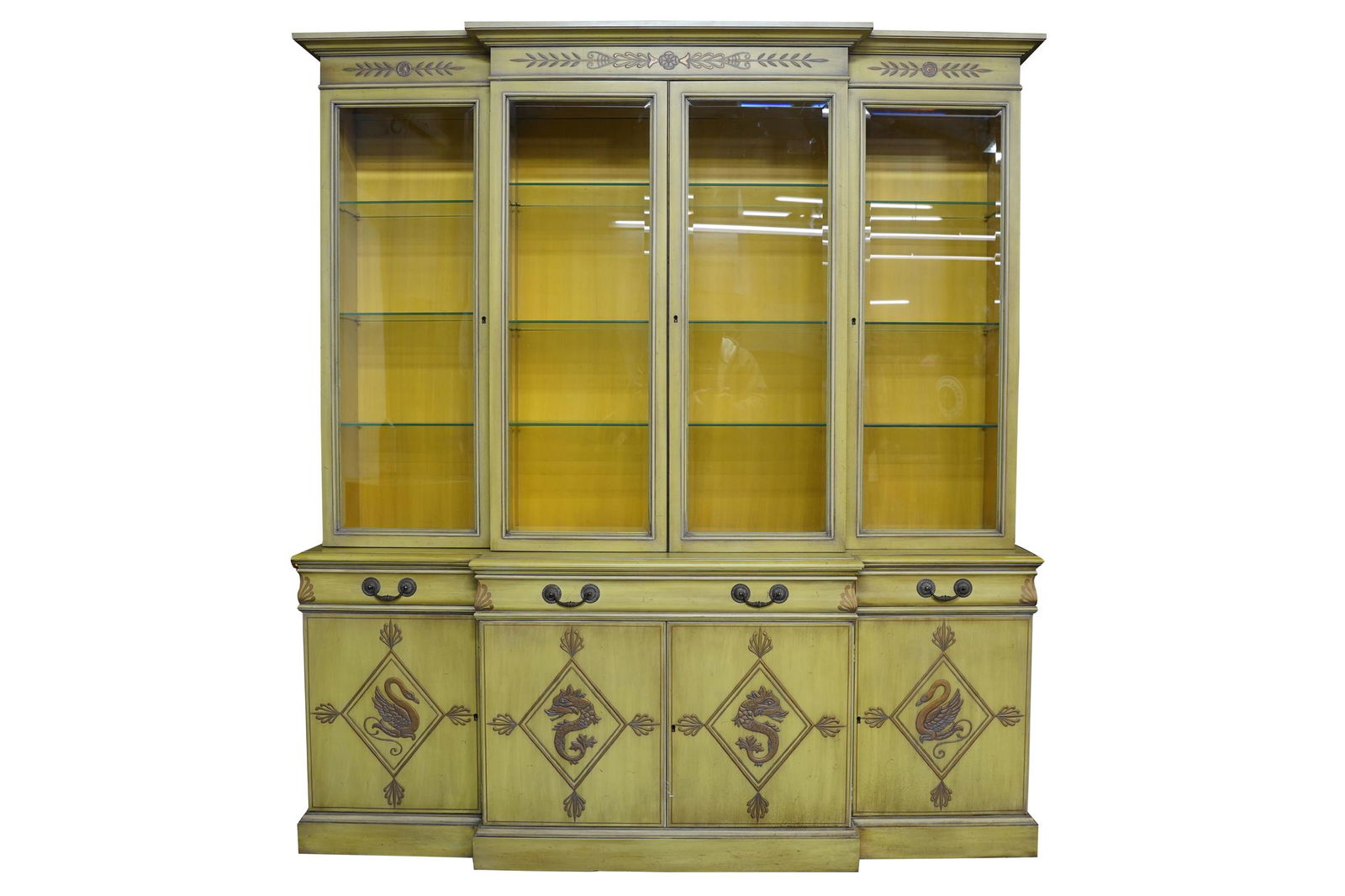 KARGES PAINTED BREAKFRONT CABINET (1 of 13)