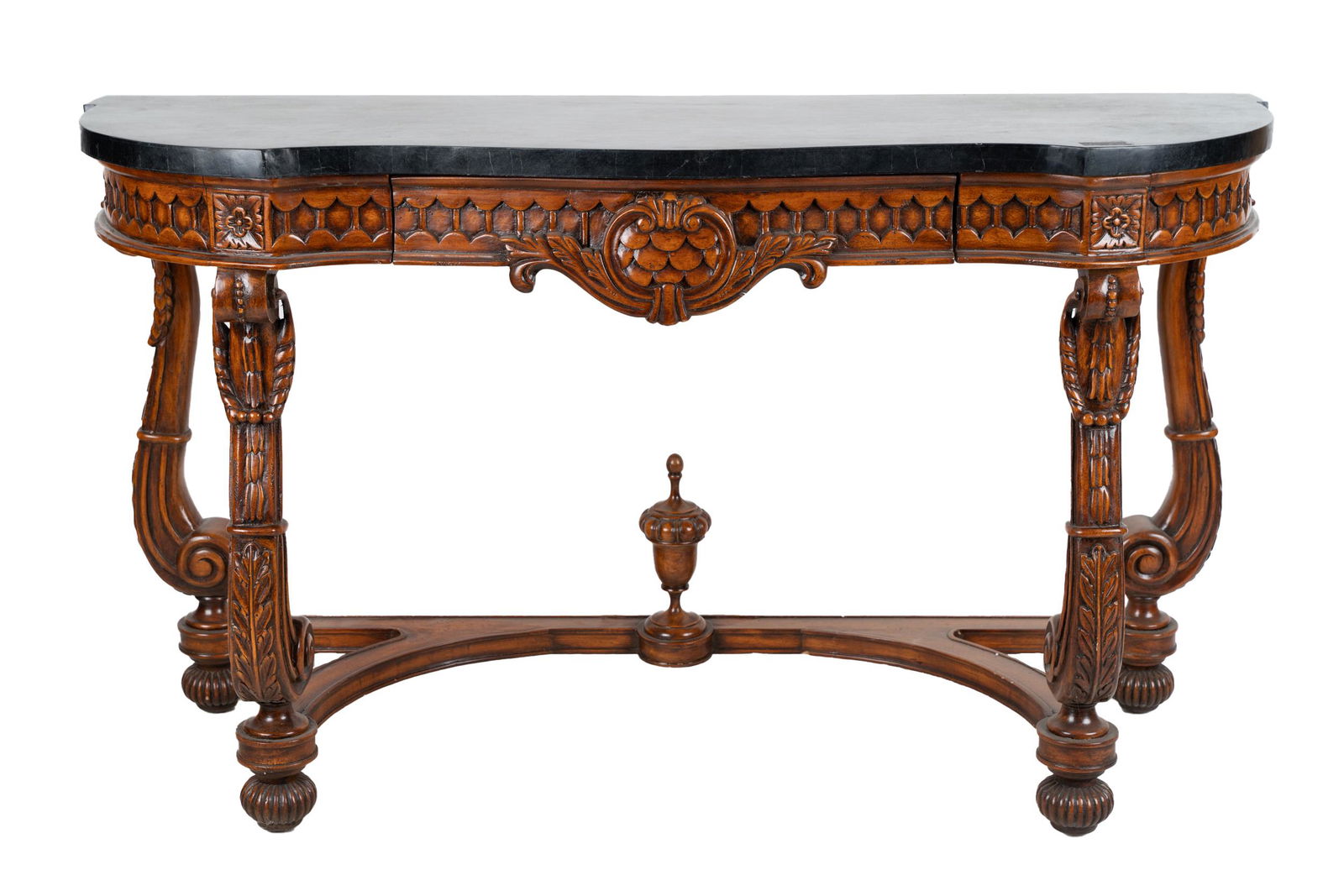 PAIR OF CARVED WOOD CONSOLE TABLES (1 of 13)