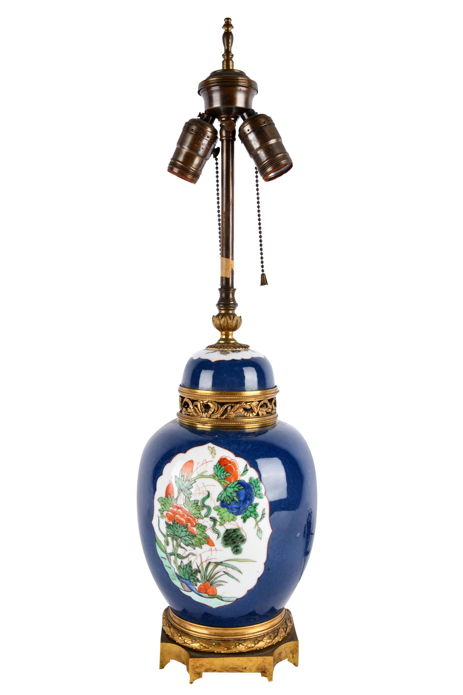 GILT METAL-MOUNTED CHINESE STYLE PORCELAIN VASE (1 of 5)